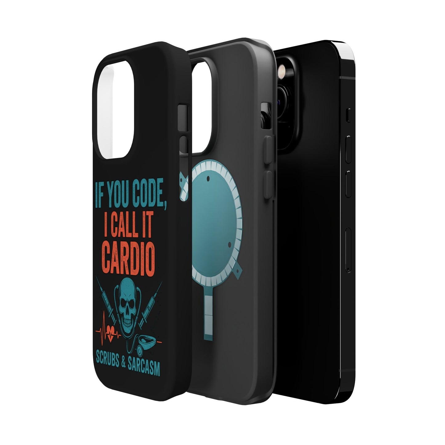 Magnetic Phone Cases for Nurses, Funny Code Humor, Cute Sarcastic Gifts, Tech Accessories, Medical Profession, Unique Design