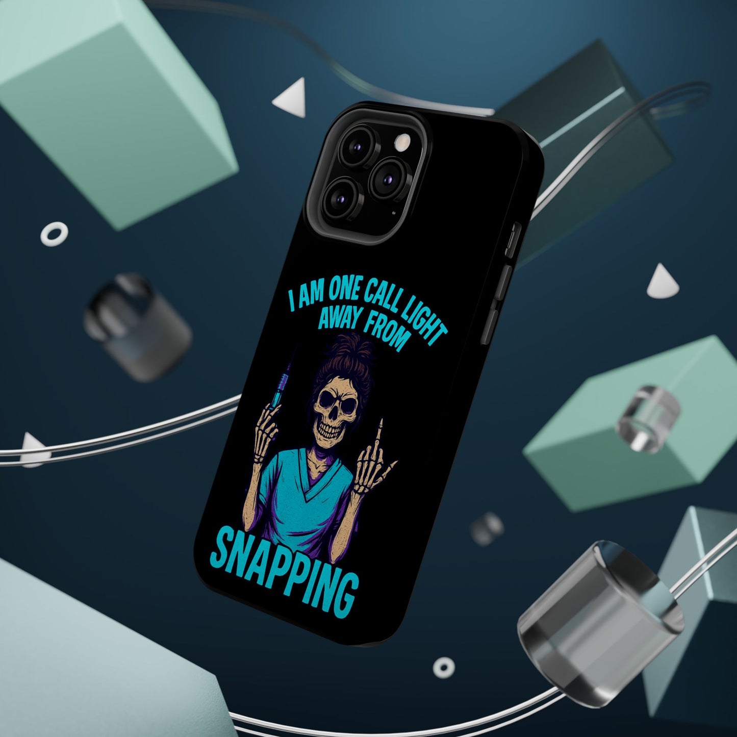 Mobile Phone Case, Funny Phone Cover, Gift for Nurses, Halloween Accessory, Skull Design
