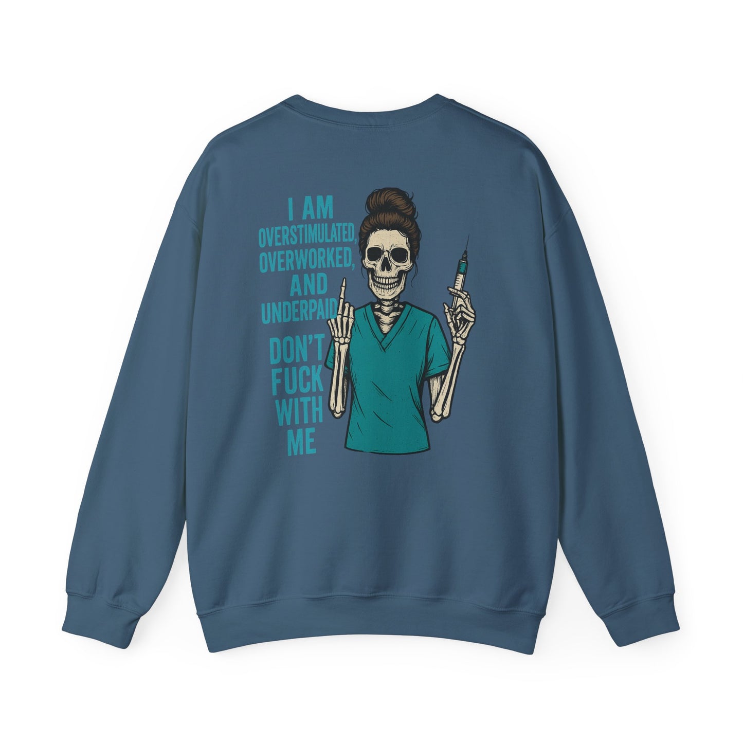 Unisex Heavy Blend™ Crewneck Sweatshirt - Perfect for Nurses, Halloween, Self-Care Days, Funny Gift, Overstimulated Humor