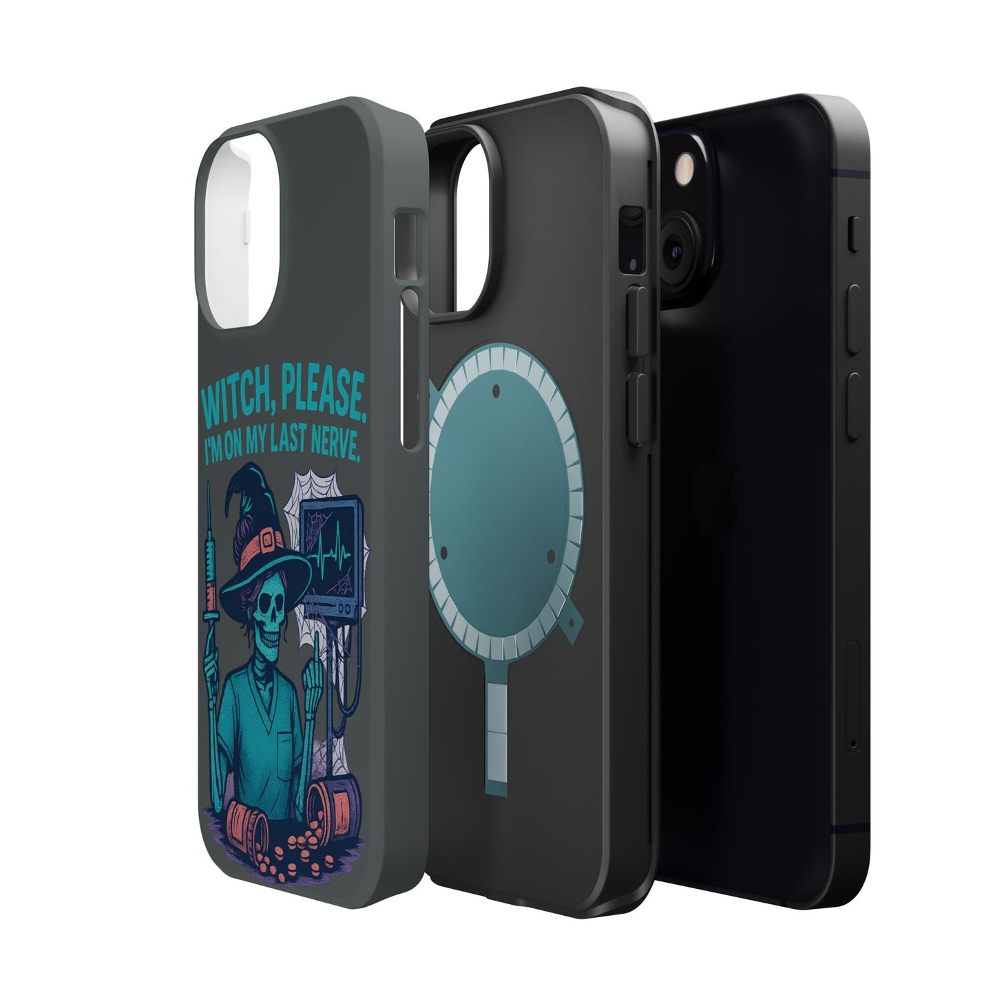 Spooky Phone Case: Witch Please! I'm On My Last Nerve, Halloween Gift, Cute Phone Accessory, Unique Tough Case, Funny Phone Protection