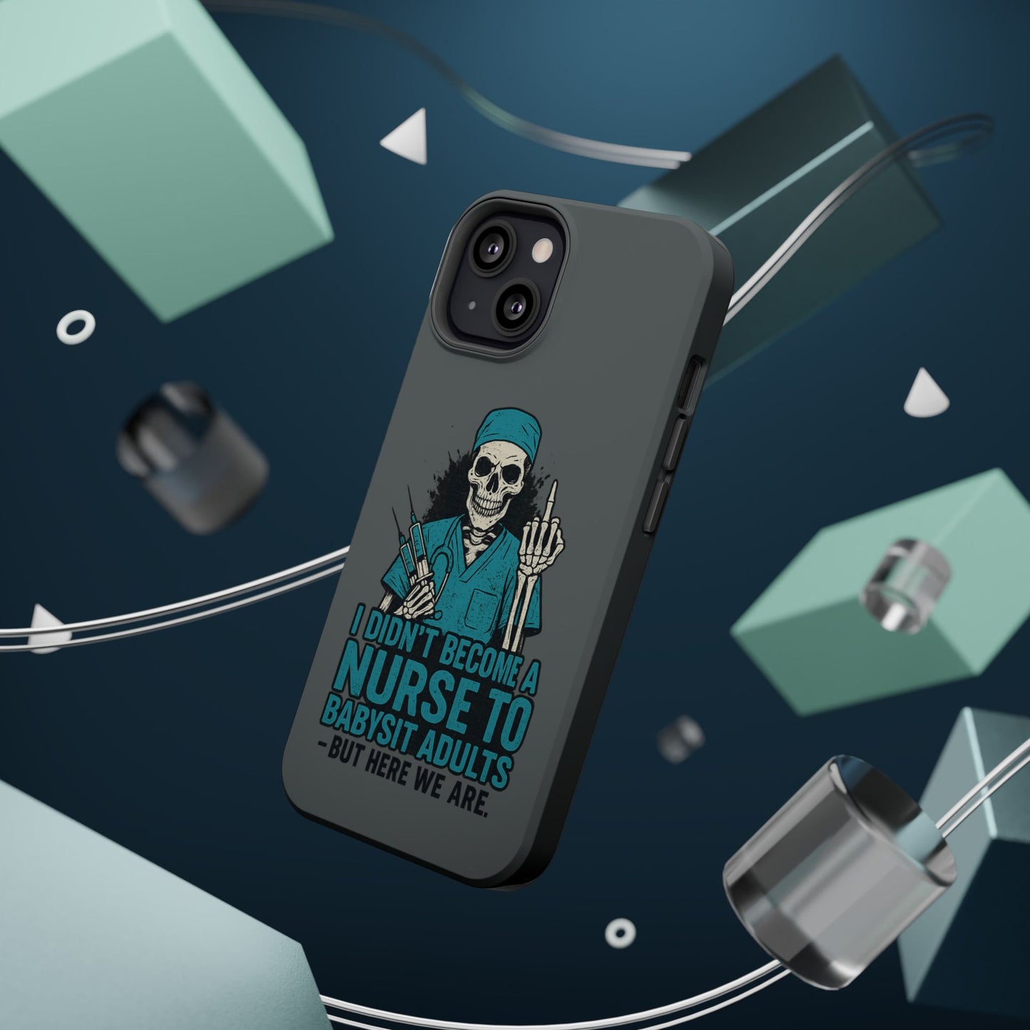 Nurse Humor Magnetic Tough Case, Funny Phone Cover for Nurses, Gift for Nursing Students, Halloween Tech Gift, Nurse Appreciation