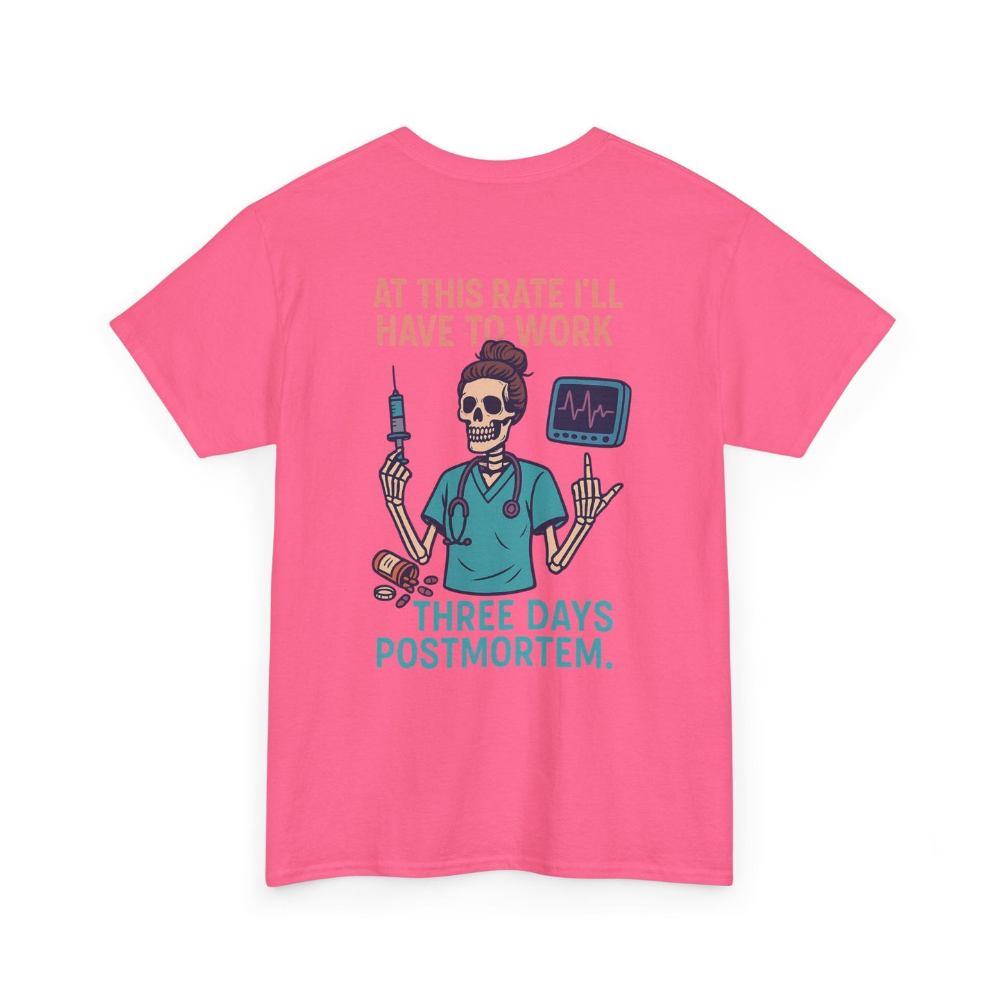 Lighthearted Skeleton Graphic Tee, Quirky Humor Shirt, Perfect Gift for Medical Professionals, Funny Halloween Apparel, Casual Everyday Wear