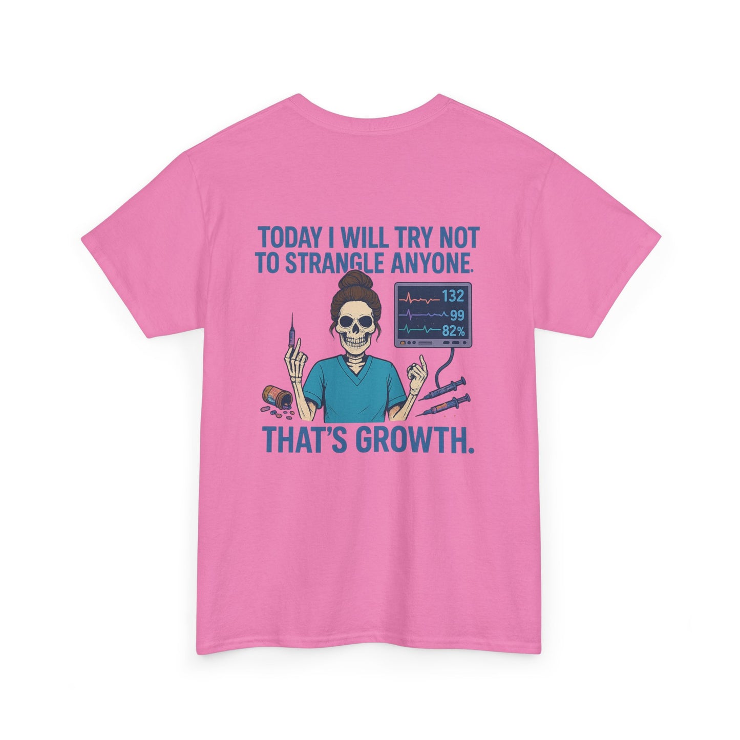 Skull Motivation Tee, Funny Graphic T-Shirt, Unisex Cotton Shirt, Growth Humor, Gift for Psychologists, Casual Wear
