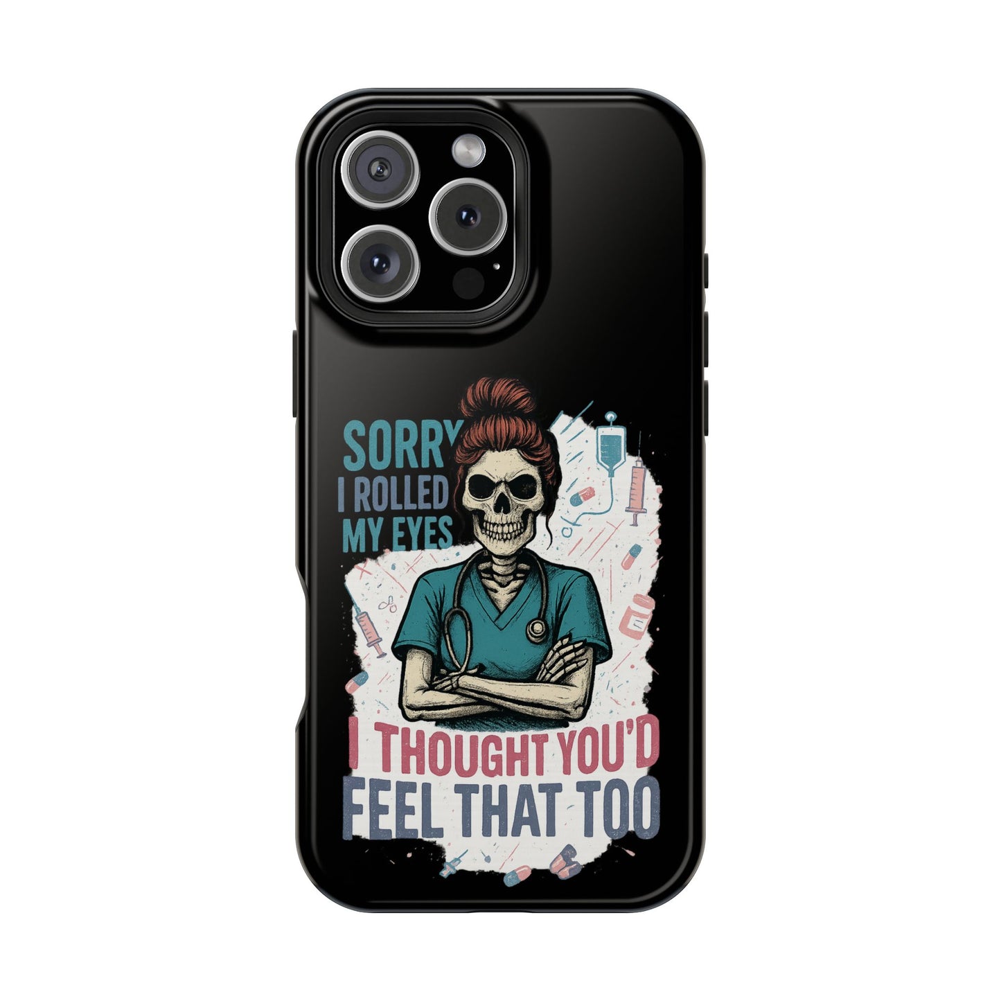 Funny Nurse Phone Case - Magnetic Tough Cases for Healthcare Workers, Gift for Nurses, Medical Humor, Halloween Accessory, Nurse [...]