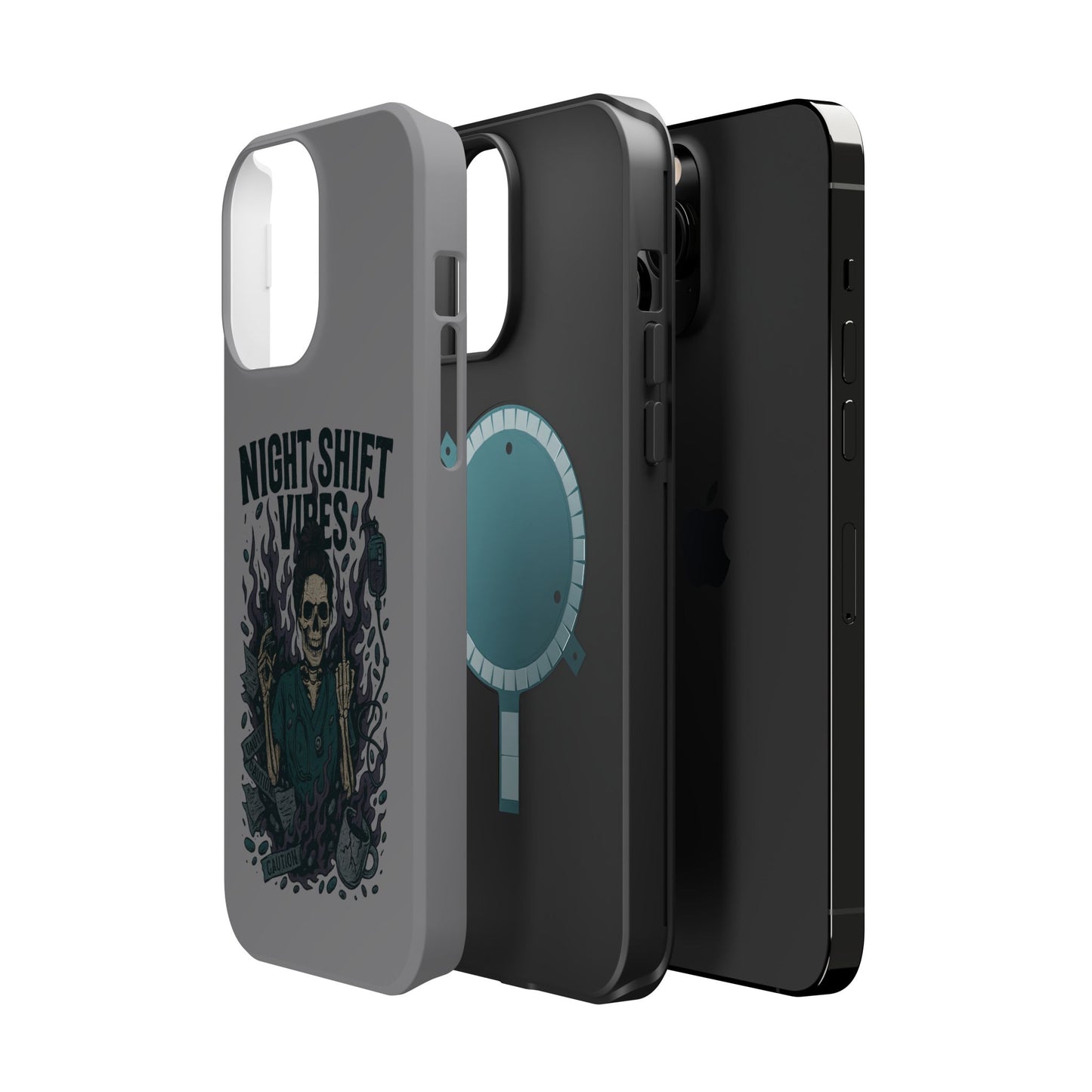 “Night Shift Vibes” – Bright & Chaotic Nurse Phone Case