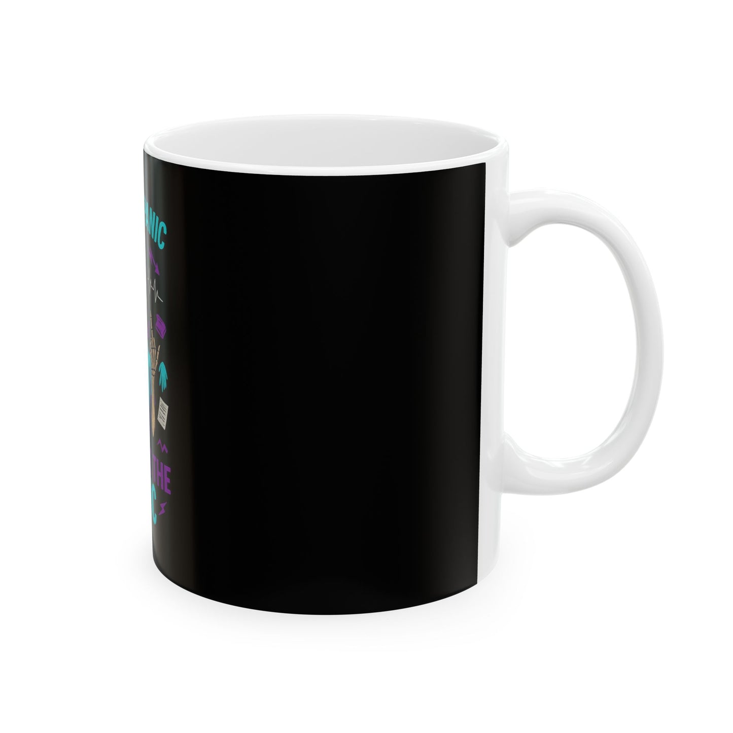 Fun Skeleton Nurse Mug - We Don't Panic, We Triage the Panic - Perfect for Healthcare Workers, Gift for Nurses, Halloween, Humor, [...]