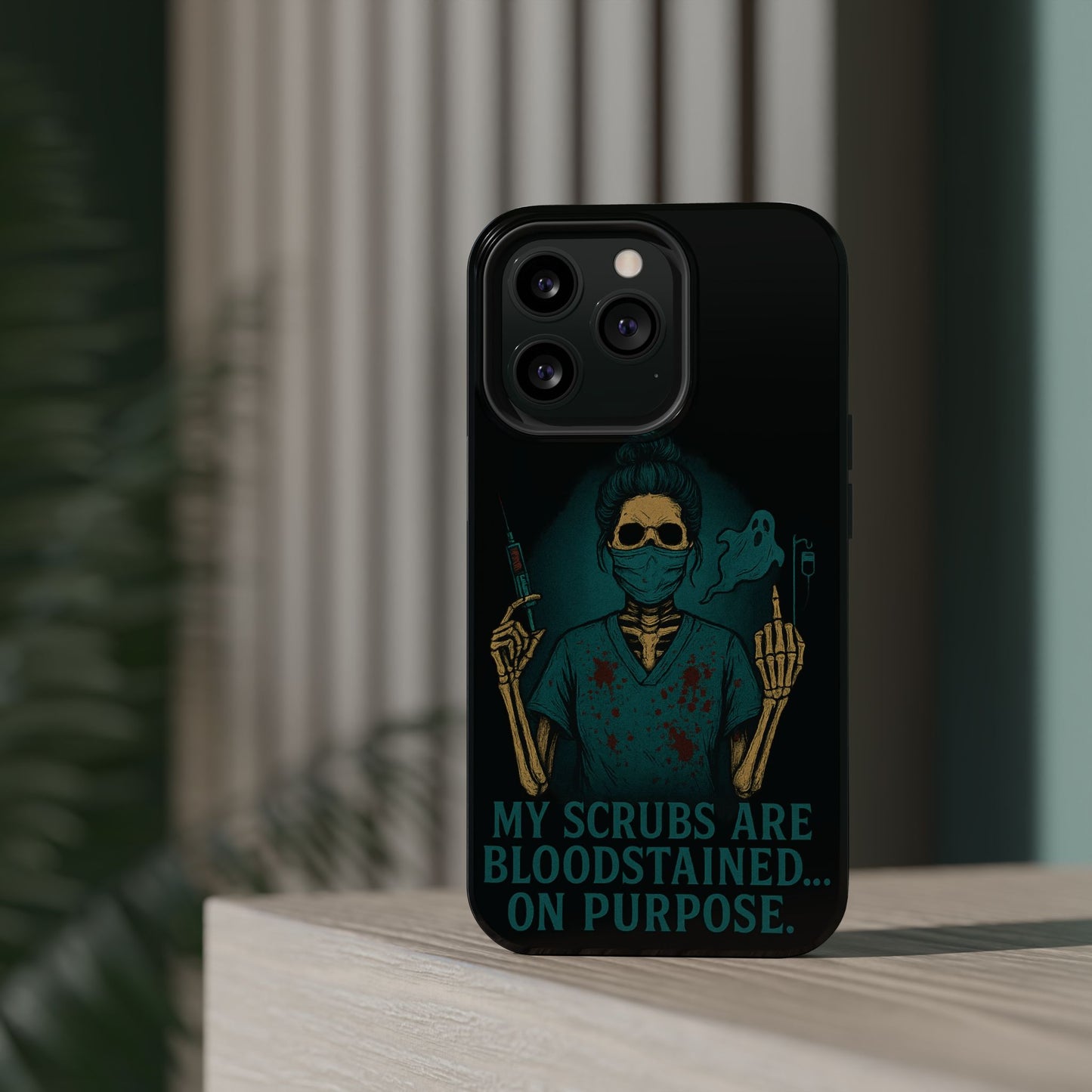 Gothic Nurse Phone Case – My Scrubs Are Bloodstained, Halloween Gift, Medical Humor, Nurse Appreciation, Skull Design, Stylish Tech [...]
