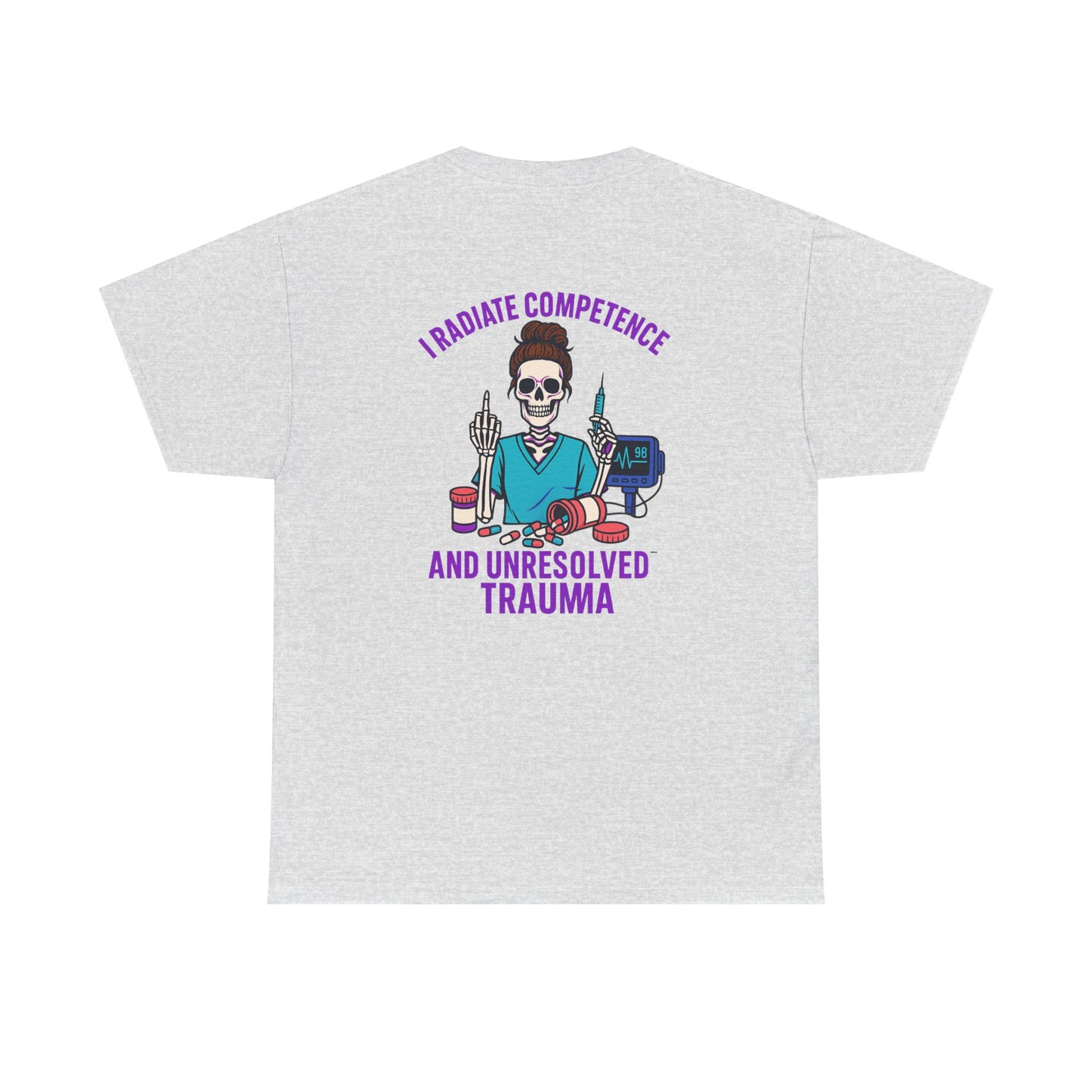 Skeleton Graphic Tee, Funny T-Shirt, Halloween Shirt, Gift for Healthcare Workers, Unisex Cotton Top, Trauma Humor Apparel