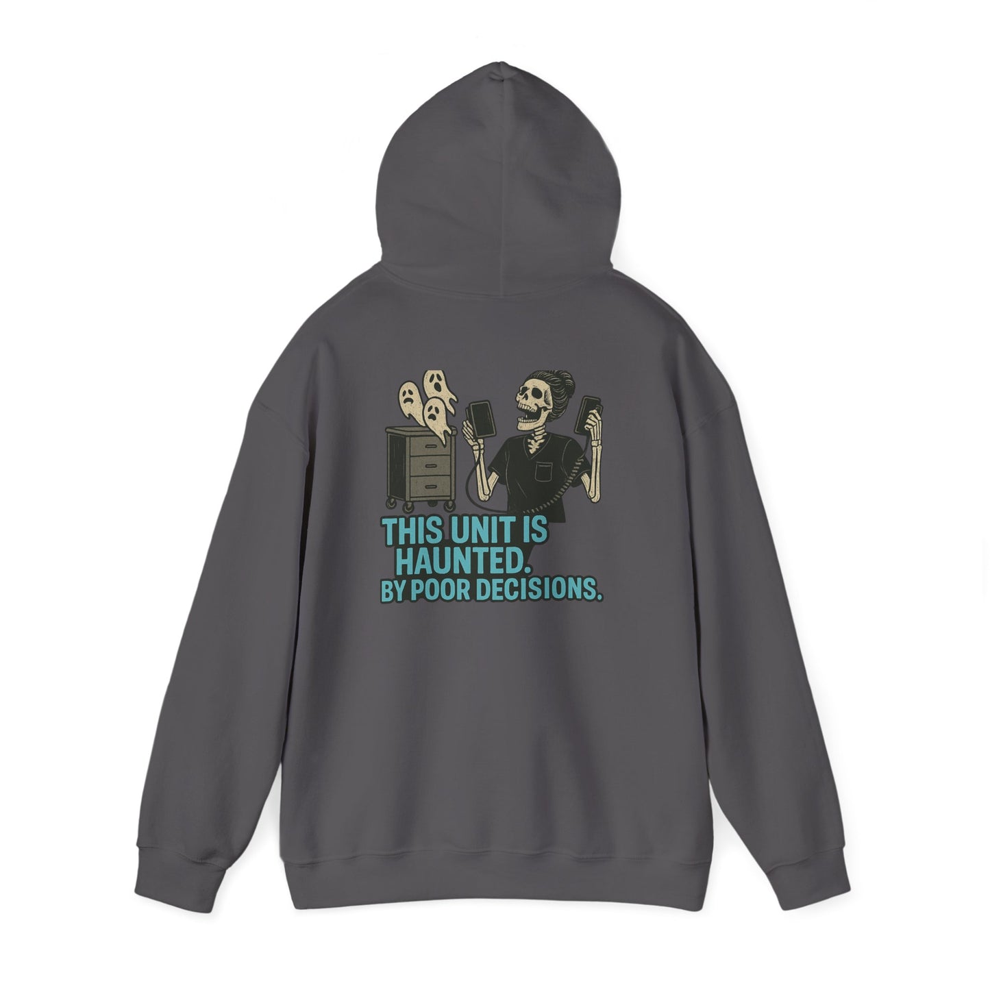 Halloween Haunted Sweatshirt, Unisex Hooded Sweatshirt, Spooky Gifts, Funny Halloween Apparel, Gifts for Him, Her, and Them
