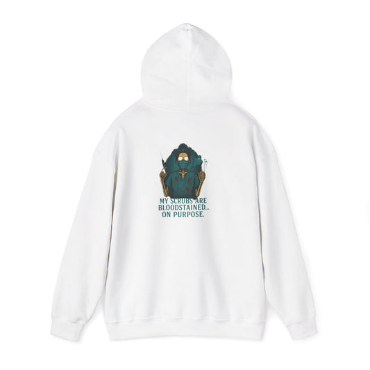 Bloodstained Purpose Hoodie - Unisex Heavy Blend Sweatshirt, Casual Wear, Gift for Him/Her, Halloween Apparel, Cozy Style