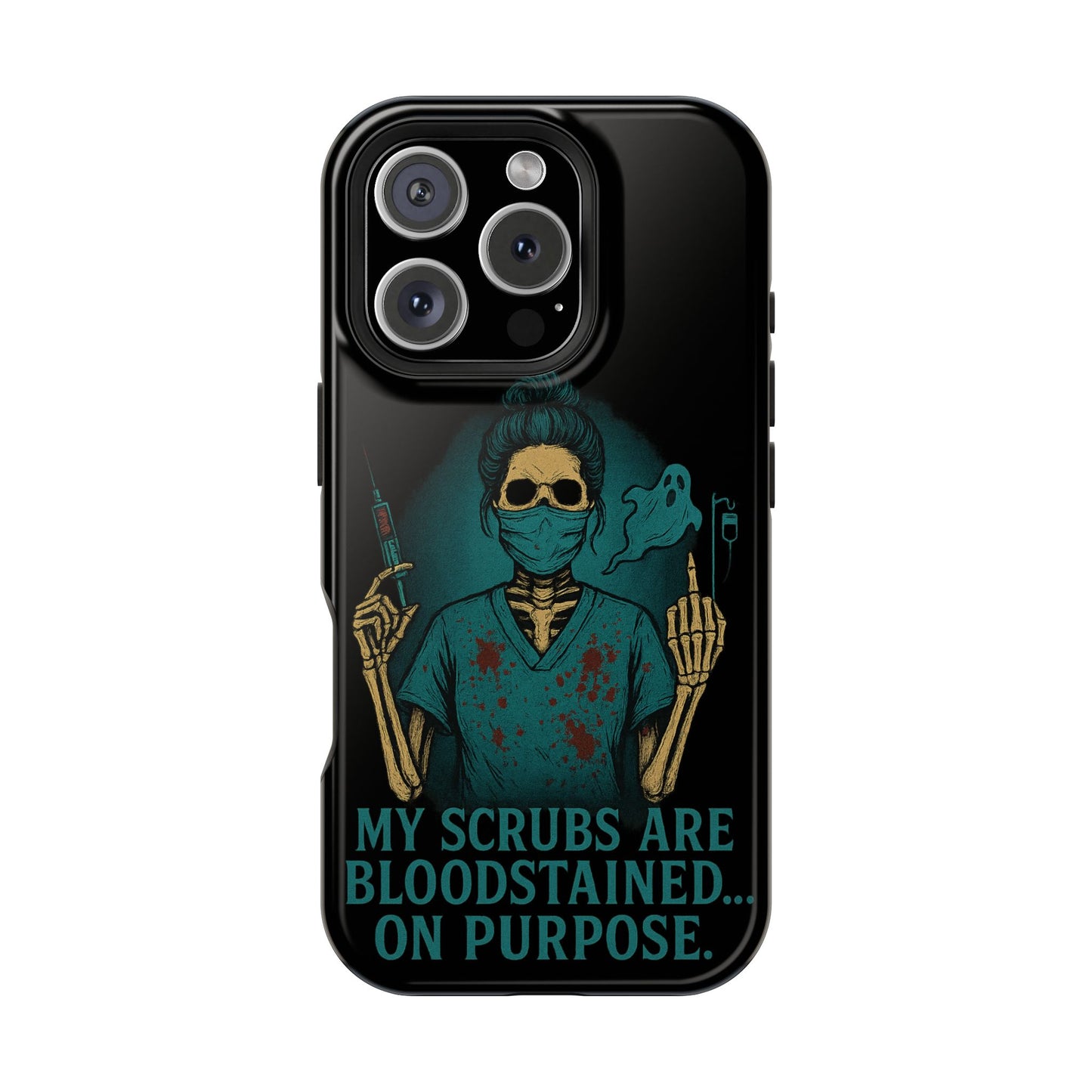 Gothic Nurse Phone Case – My Scrubs Are Bloodstained, Halloween Gift, Medical Humor, Nurse Appreciation, Skull Design, Stylish Tech [...]