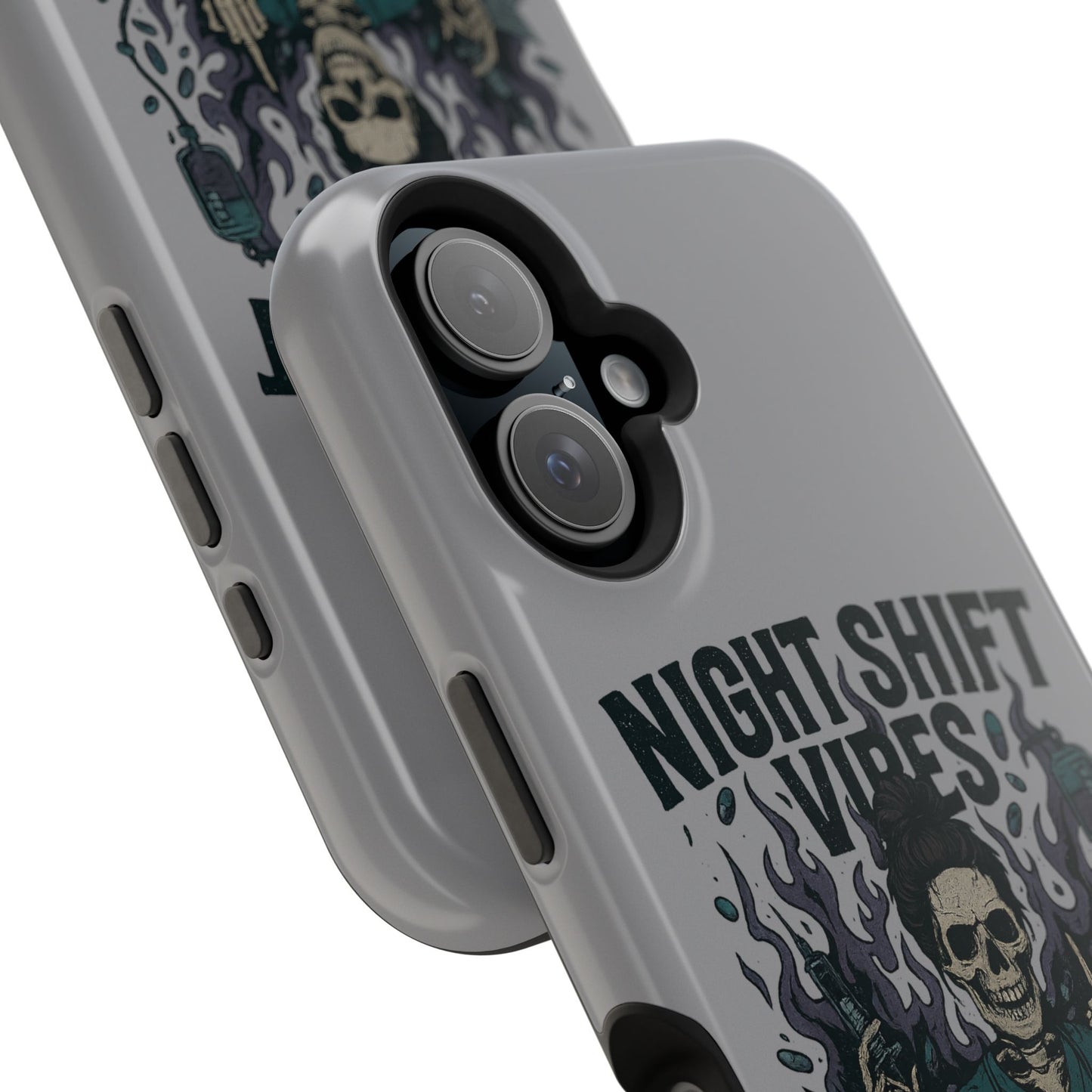 “Night Shift Vibes” – Bright & Chaotic Nurse Phone Case