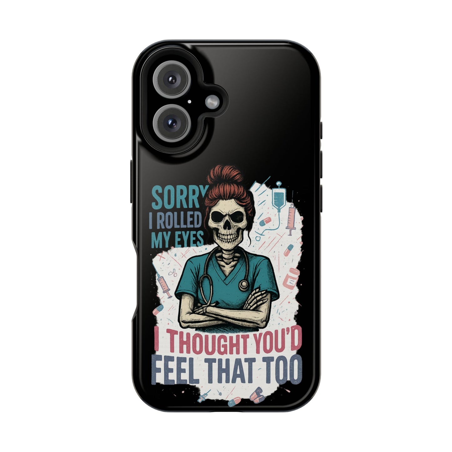 Funny Nurse Phone Case - Magnetic Tough Cases for Healthcare Workers, Gift for Nurses, Medical Humor, Halloween Accessory, Nurse [...]