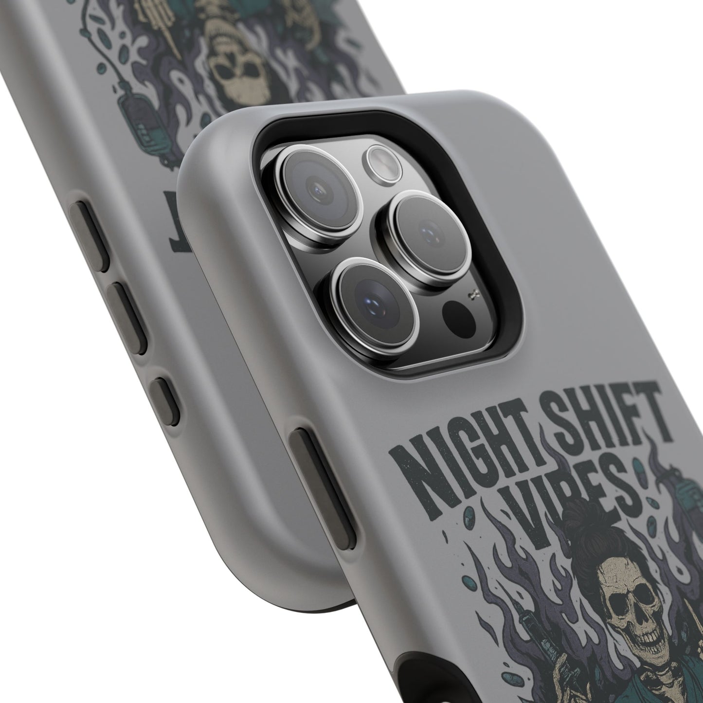 “Night Shift Vibes” – Bright & Chaotic Nurse Phone Case