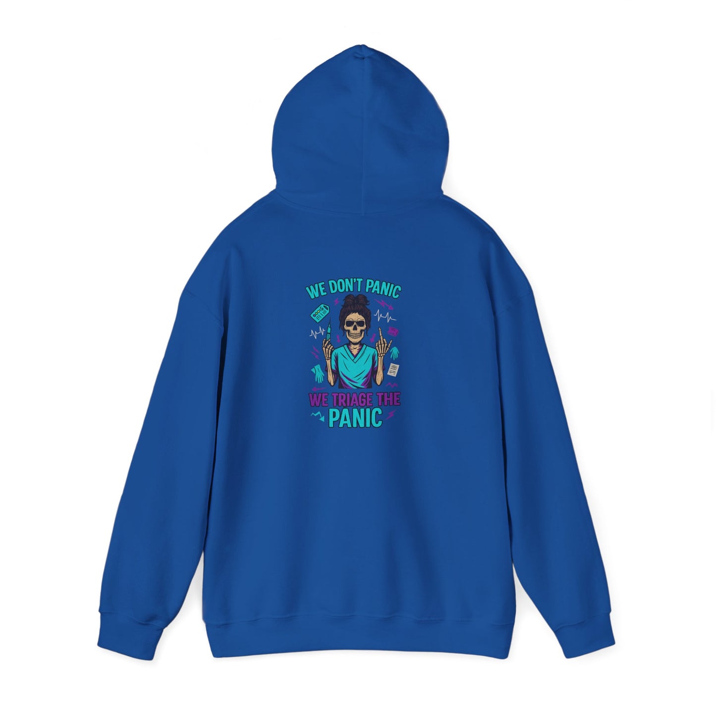 "We Traded the Panic" Unisex Hoodie - Cozy Sweatshirt for Everyday Comfort, Gift for Fans of Humor, Casual Wear, Fall Style, [...]