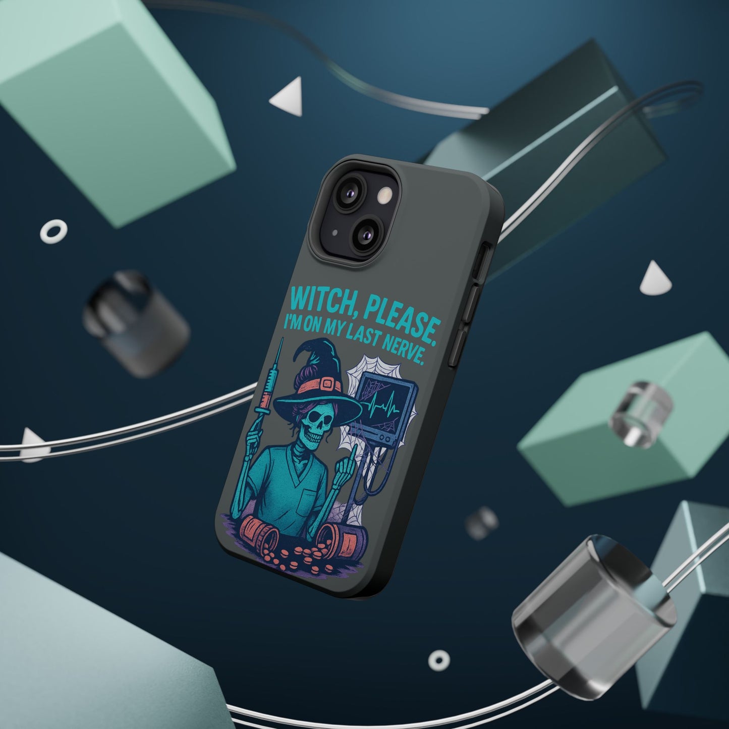 Spooky Phone Case: Witch Please! I'm On My Last Nerve, Halloween Gift, Cute Phone Accessory, Unique Tough Case, Funny Phone Protection