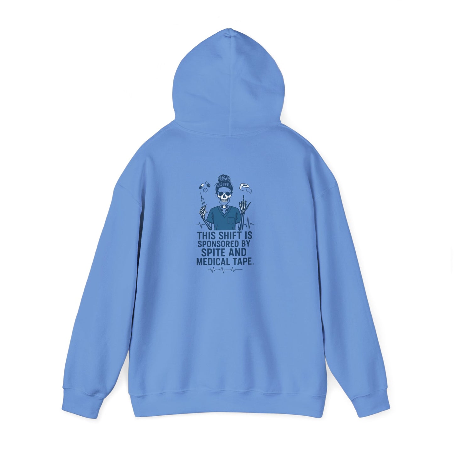 “This Shift Sponsored by Spite and Medical Tape” – Chaotic Nurse Hoodie