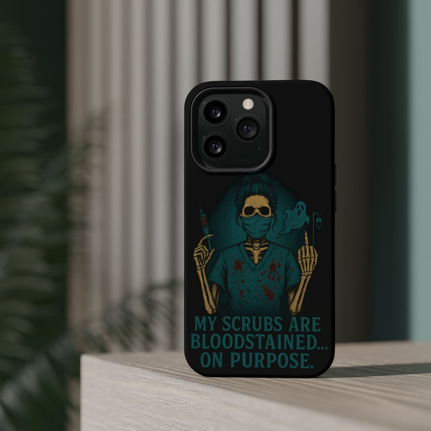 Gothic Nurse Phone Case – My Scrubs Are Bloodstained, Halloween Gift, Medical Humor, Nurse Appreciation, Skull Design, Stylish Tech [...]