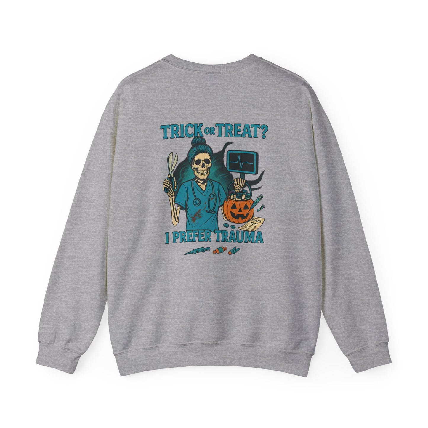 Halloween Sweatshirt, Unisex Crewneck, Trick or Treat Gift, Cozy Fall Apparel, Spooky Season Clothing