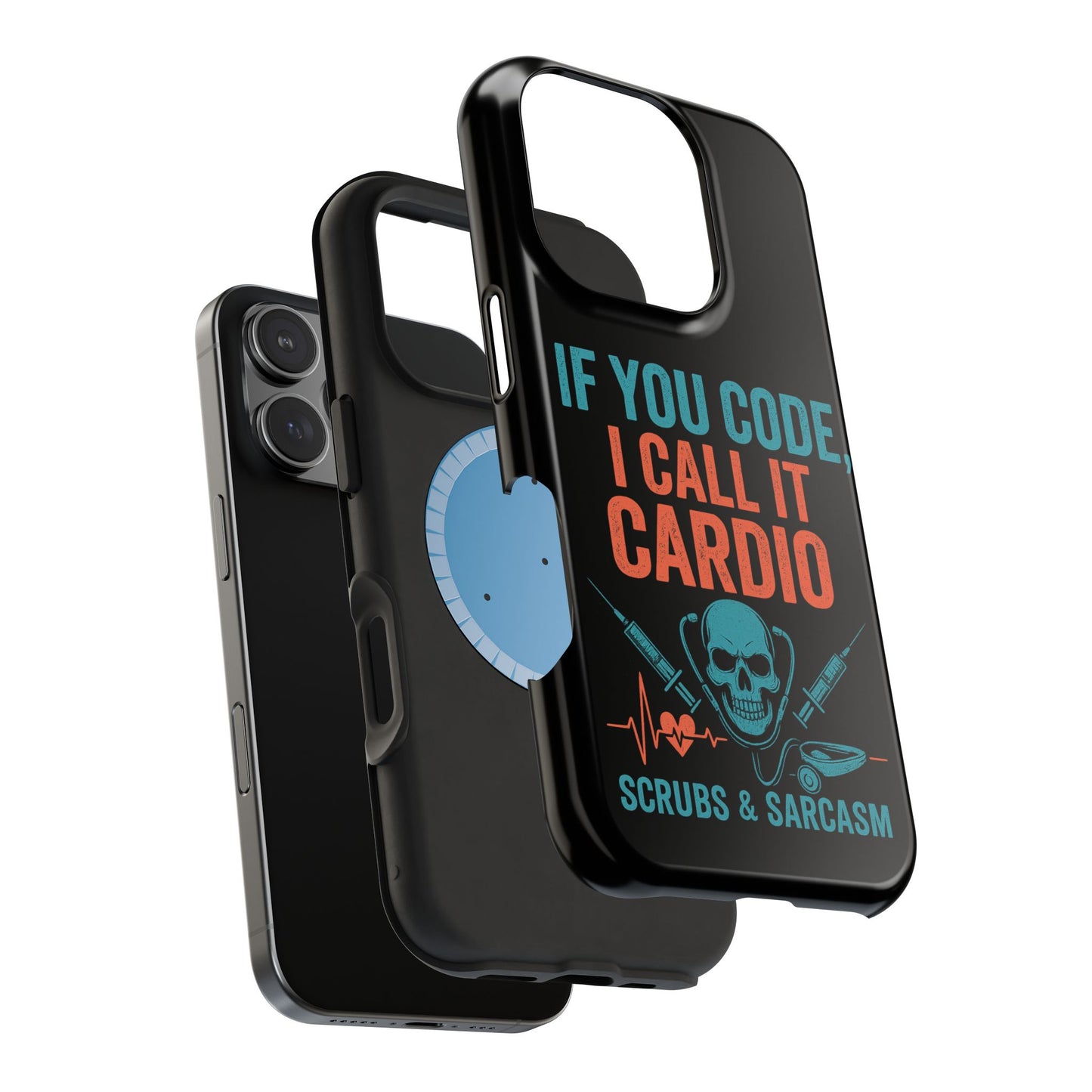 Magnetic Phone Cases for Nurses, Funny Code Humor, Cute Sarcastic Gifts, Tech Accessories, Medical Profession, Unique Design