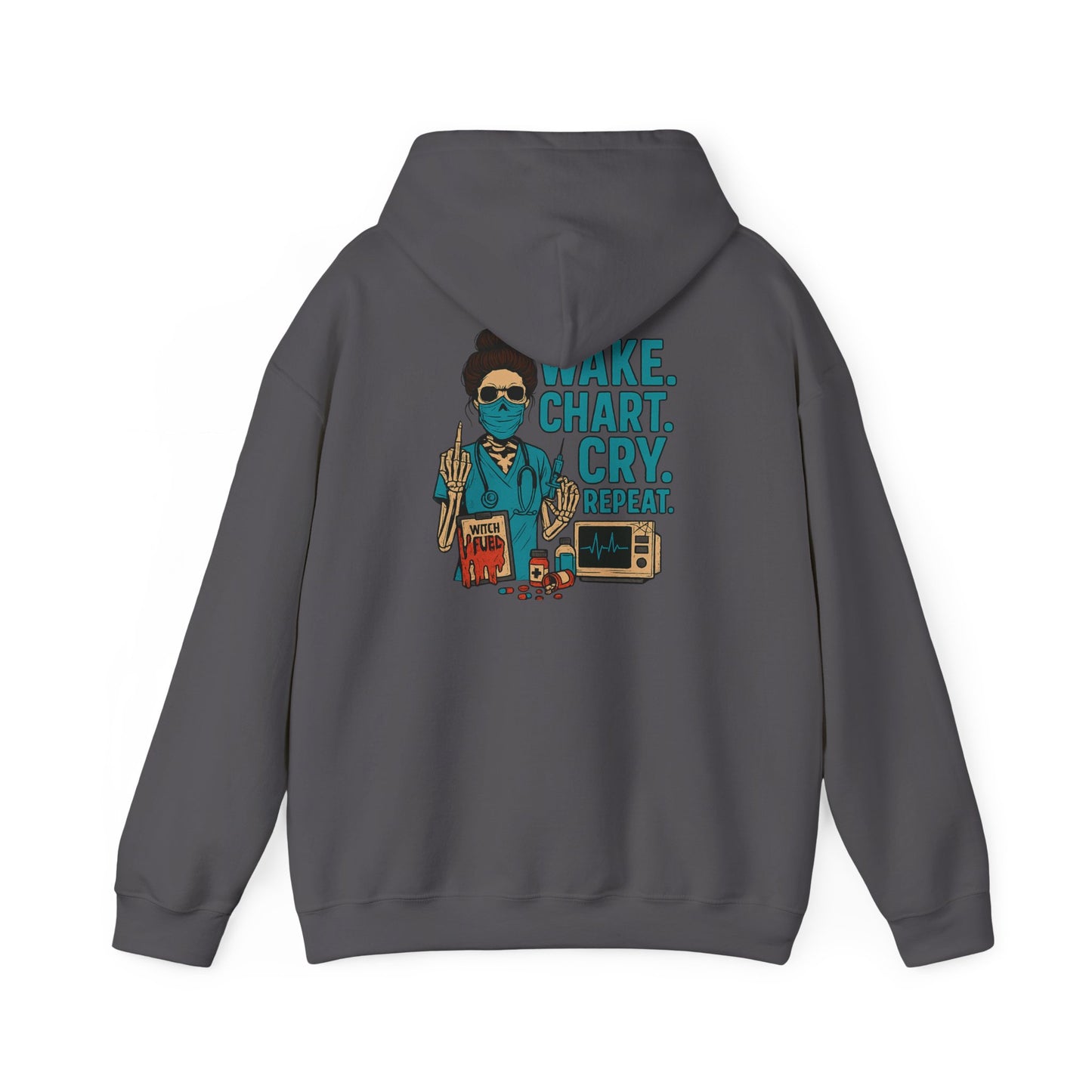 Creative Artist's Hoodie: Make. Chart. Cry. Repeat. - Unisex Heavy Blend Sweatshirt