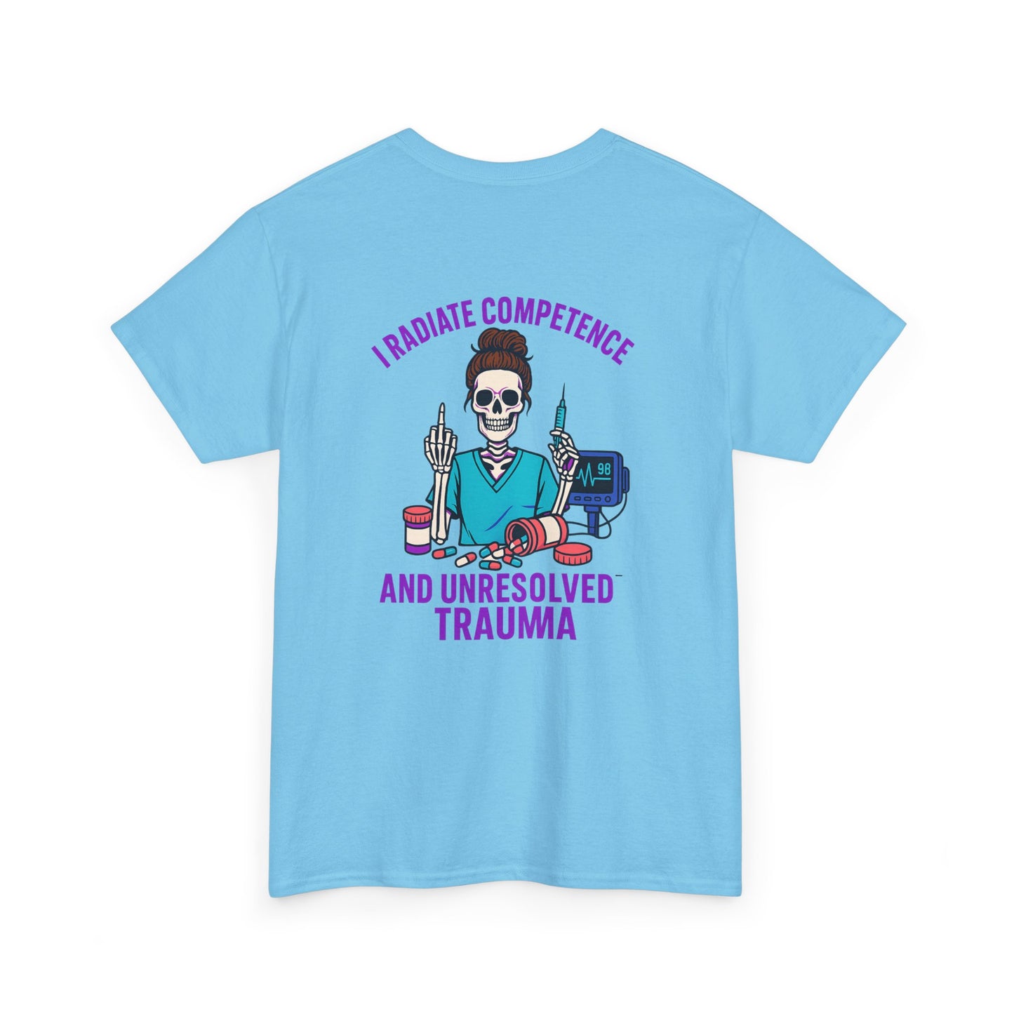 Skeleton Graphic Tee, Funny T-Shirt, Halloween Shirt, Gift for Healthcare Workers, Unisex Cotton Top, Trauma Humor Apparel