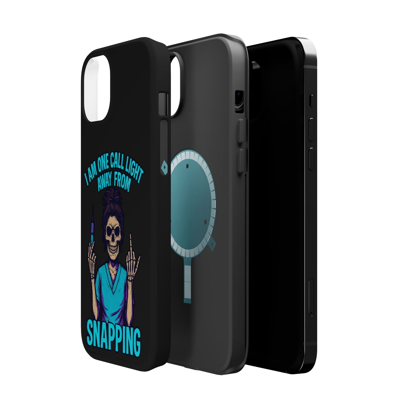 Mobile Phone Case, Funny Phone Cover, Gift for Nurses, Halloween Accessory, Skull Design