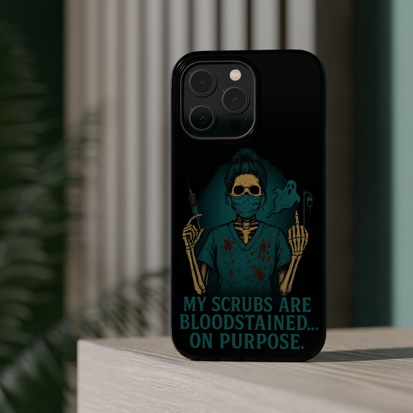 Gothic Nurse Phone Case – My Scrubs Are Bloodstained, Halloween Gift, Medical Humor, Nurse Appreciation, Skull Design, Stylish Tech [...]