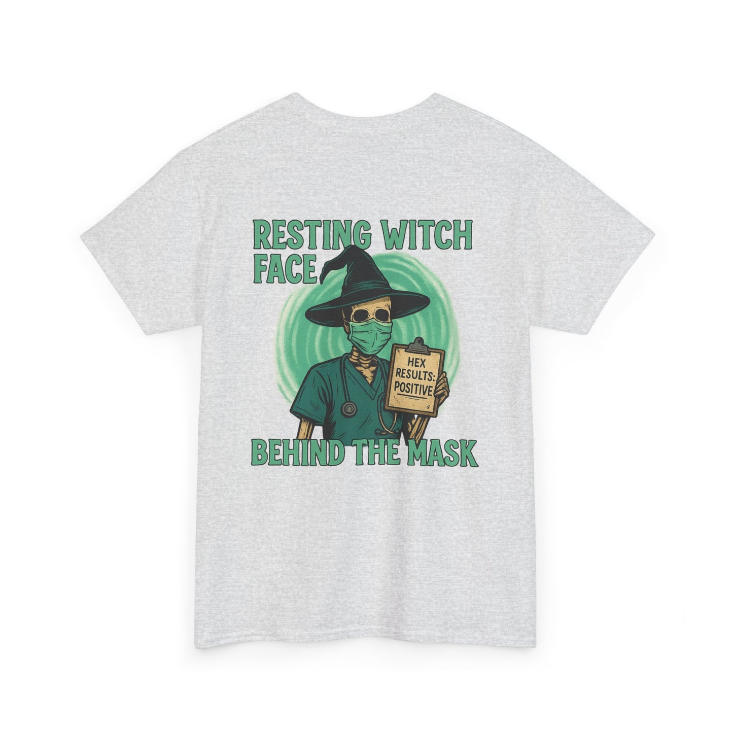 Resting Witch Face Unisex Heavy Cotton Tee, Funny Halloween Shirt, Witch T-Shirt, Unique Gift for Spooky Season, Perfect for Parties