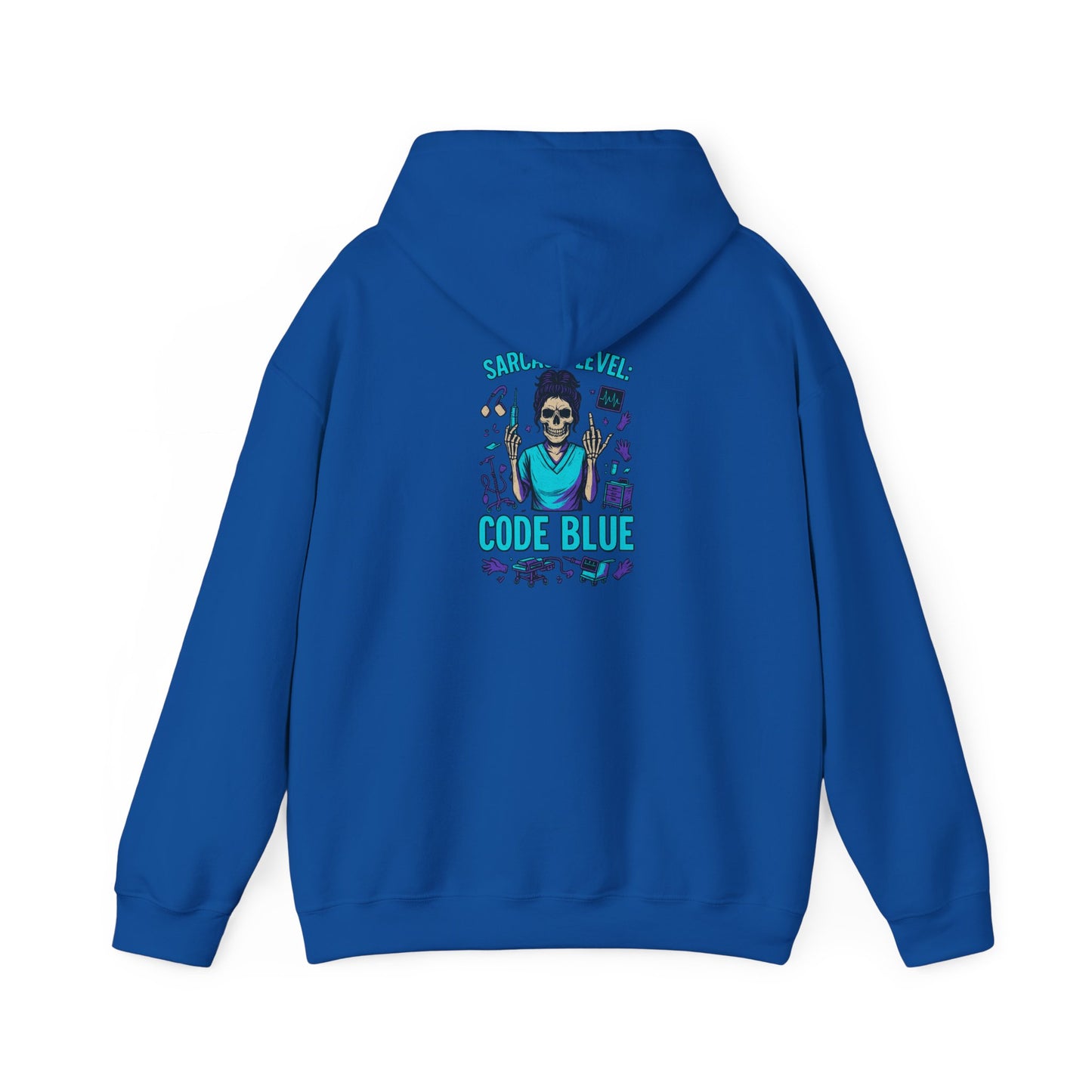 Code Blue Unisex Hoodie, Cozy Sweatshirt, Casual Wear, Gift for Nurses, Halloween Apparel
