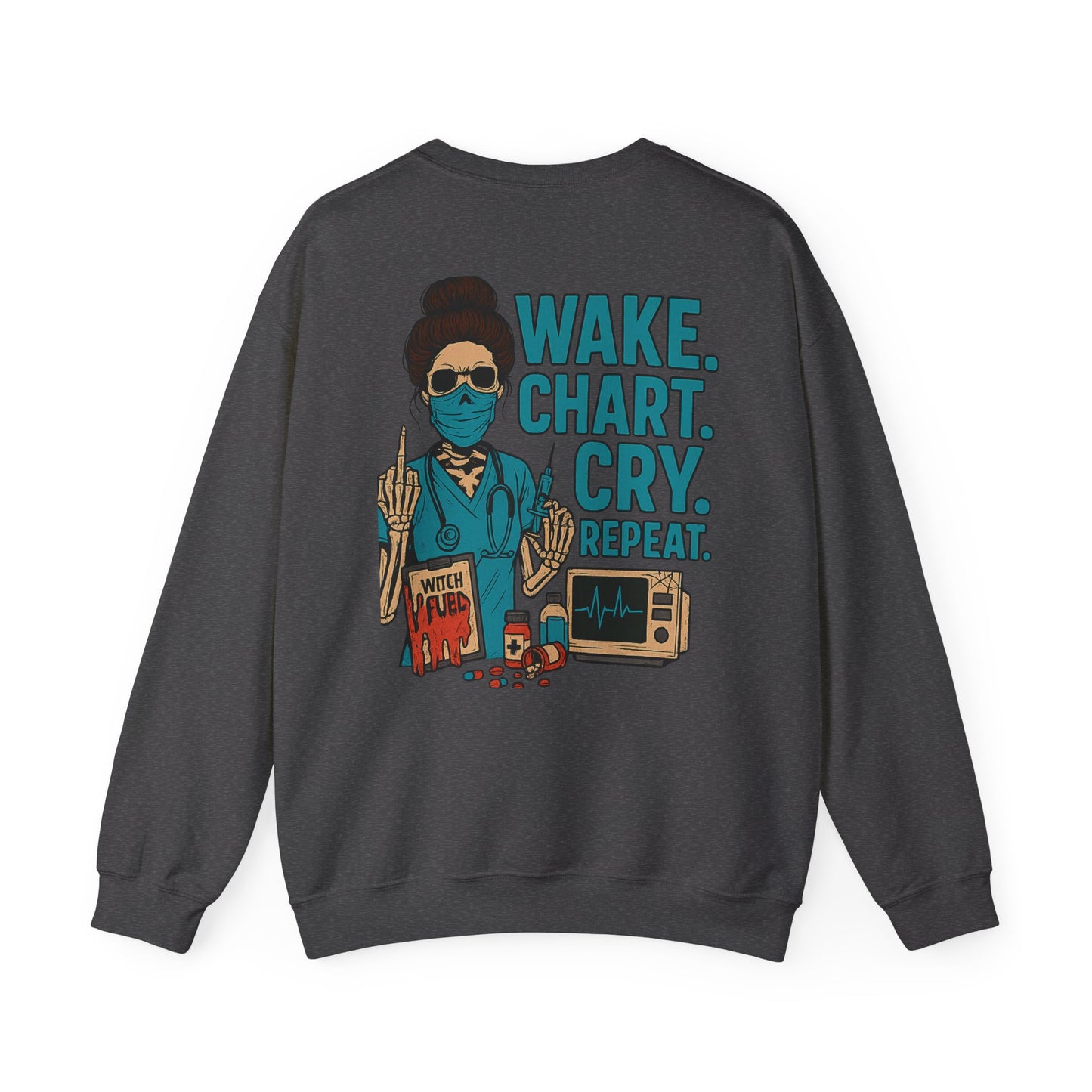 Nurse Crewneck Sweatshirt | Wake Chart Cry Repeat | Healthcare Gift, Unisex Sweatshirt for Nurses, Medical Appreciation Apparel, Funny [...]
