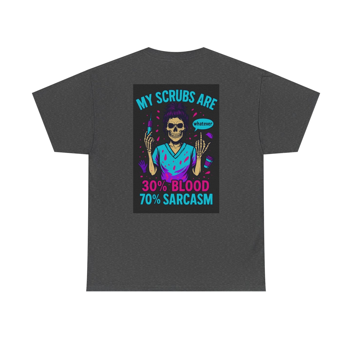 Funny Nurse Tee - 30% Blood 70% Sarcasm, Medical Humor Shirt, Unisex T-Shirt for Nurses, Healthcare Gifts, Halloween T-Shirt