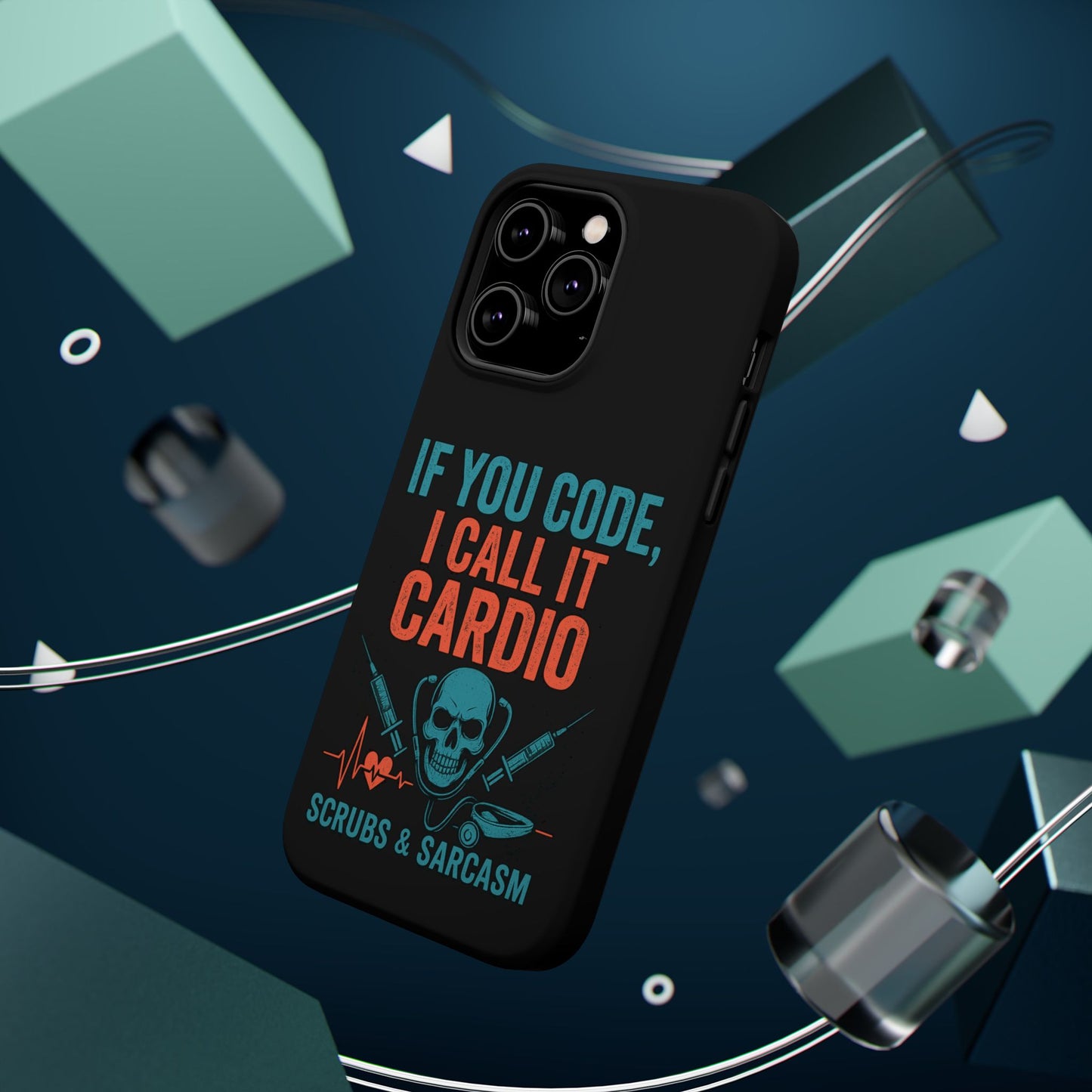 Magnetic Phone Cases for Nurses, Funny Code Humor, Cute Sarcastic Gifts, Tech Accessories, Medical Profession, Unique Design