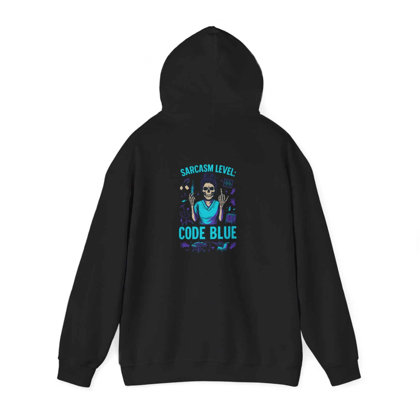 Code Blue Unisex Hoodie, Cozy Sweatshirt, Casual Wear, Gift for Nurses, Halloween Apparel