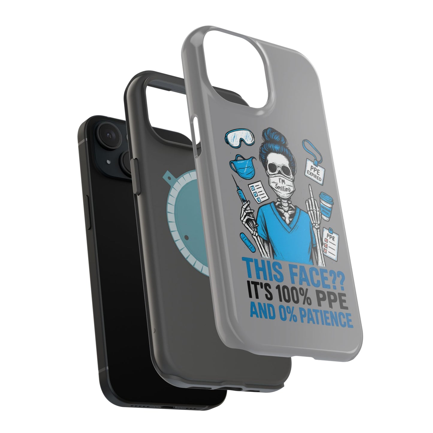 “This Face? It’s 100% PPE and 0% Patience.” – Chaos Nurse Phone Case