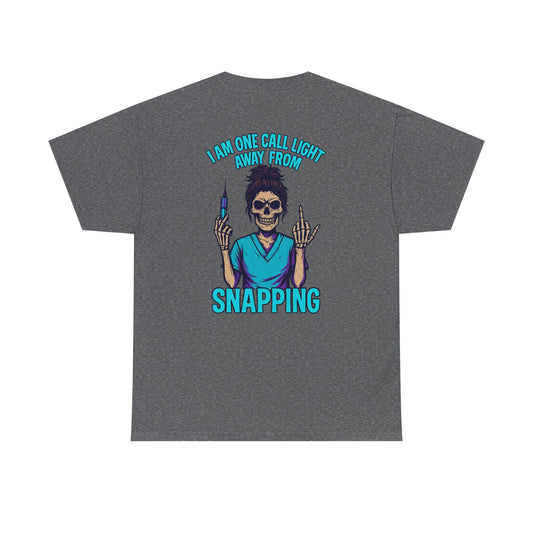 Skeleton Nurse Tee, Fun Graphic Tee, Unisex Cotton T-Shirt, Halloween Costume Shirt, Nurse Appreciation Gift, Medical Humor Outfit
