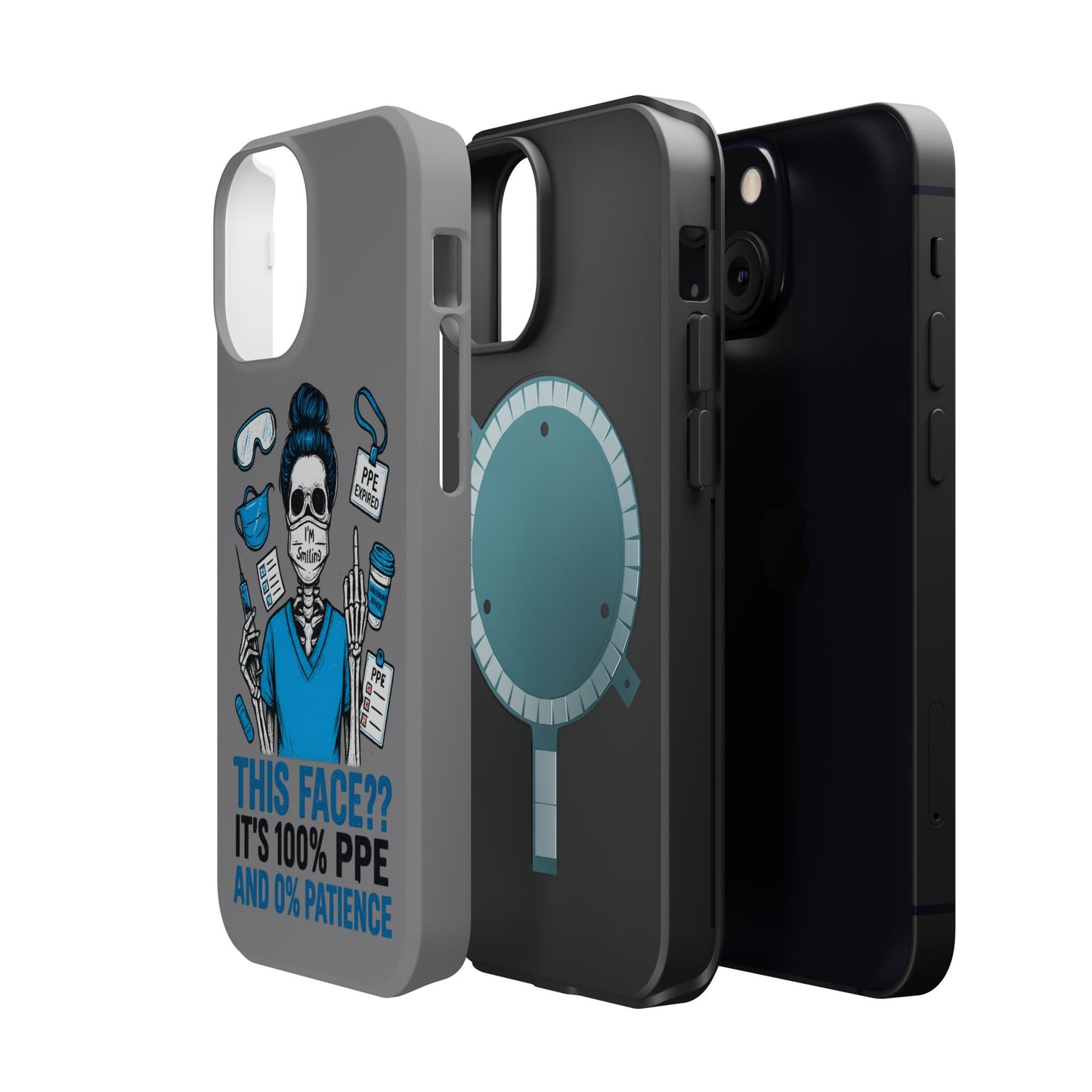 “This Face? It’s 100% PPE and 0% Patience.” – Chaos Nurse Phone Case