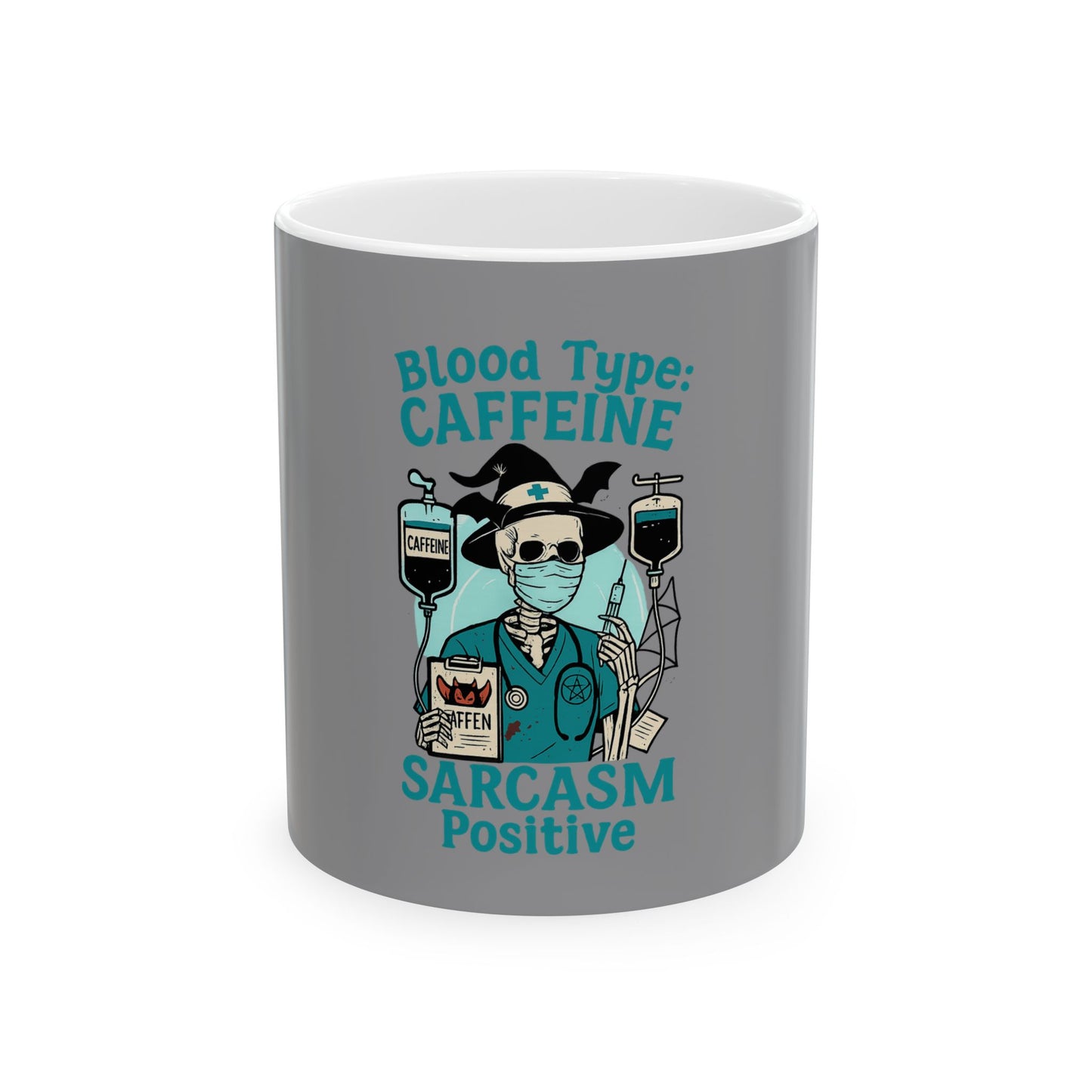 Sarcasm Positive Coffee Mug - For Caffeine Lovers, Funny Gift for Friends, Unique Tea Cup, Perfect for Birthdays, Office Decor