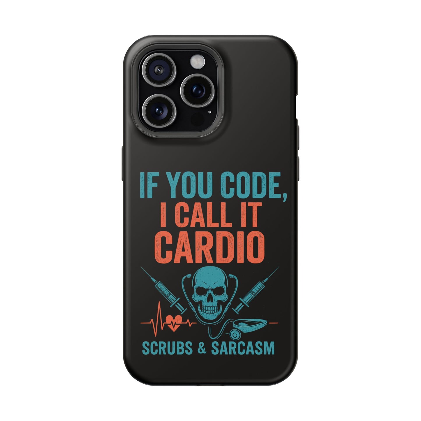 Magnetic Phone Cases for Nurses, Funny Code Humor, Cute Sarcastic Gifts, Tech Accessories, Medical Profession, Unique Design
