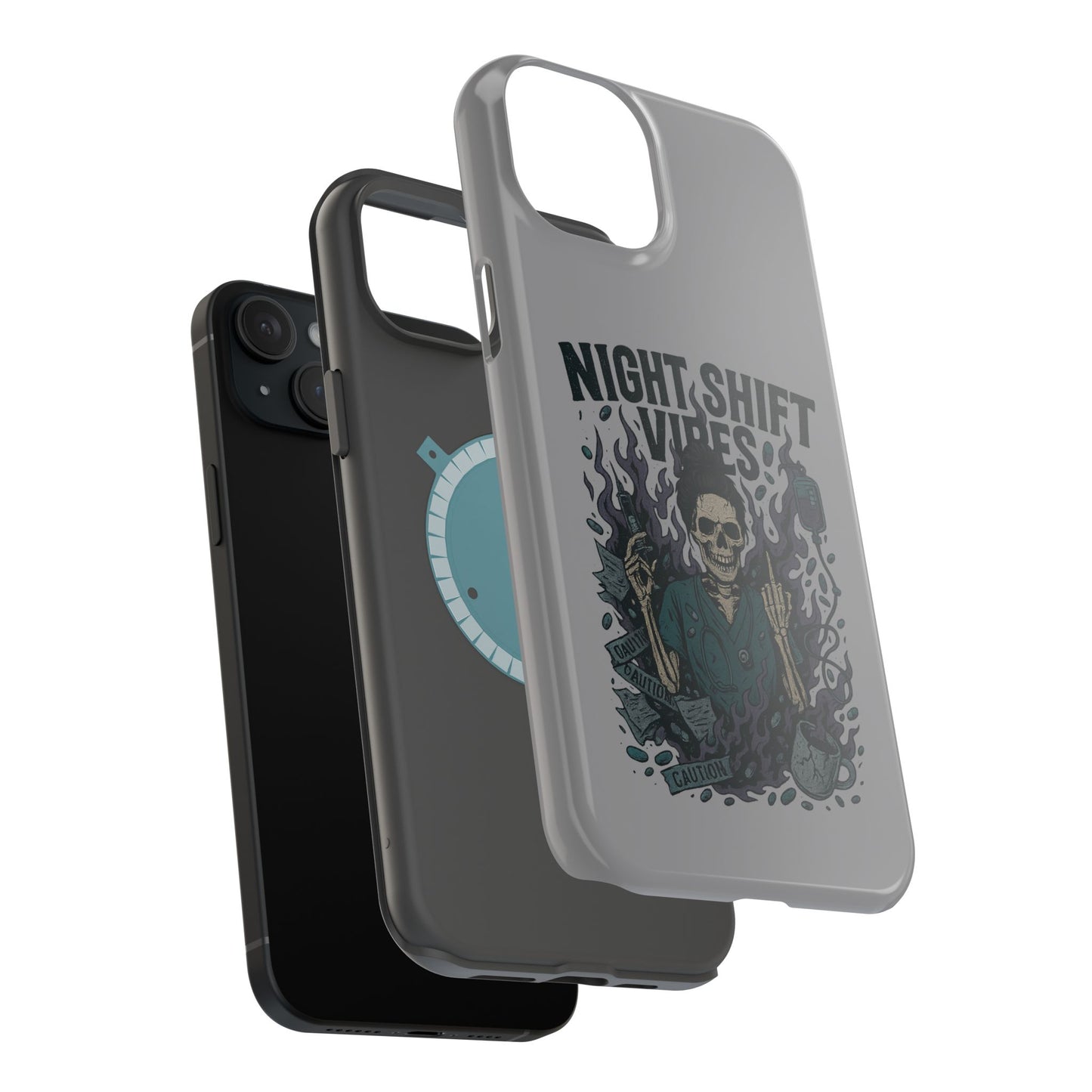 “Night Shift Vibes” – Bright & Chaotic Nurse Phone Case
