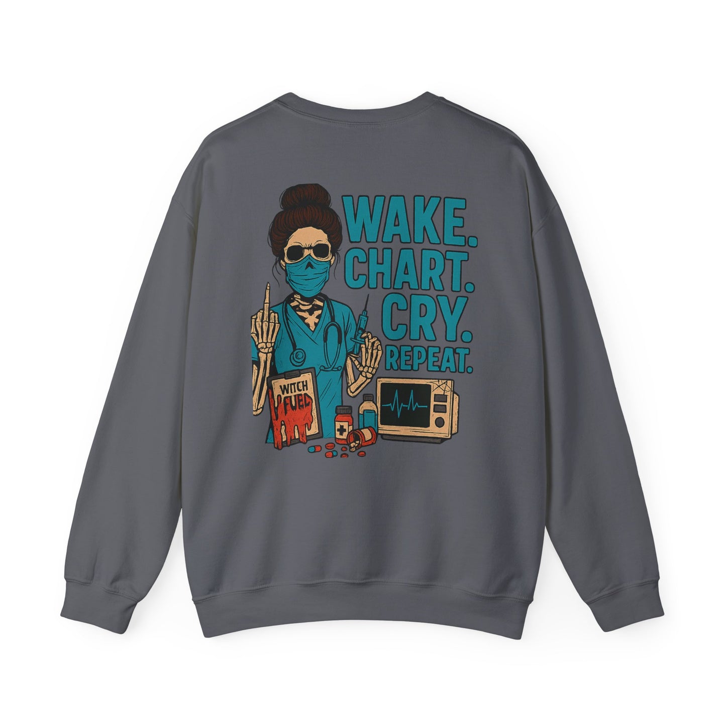 Nurse Crewneck Sweatshirt | Wake Chart Cry Repeat | Healthcare Gift, Unisex Sweatshirt for Nurses, Medical Appreciation Apparel, Funny [...]