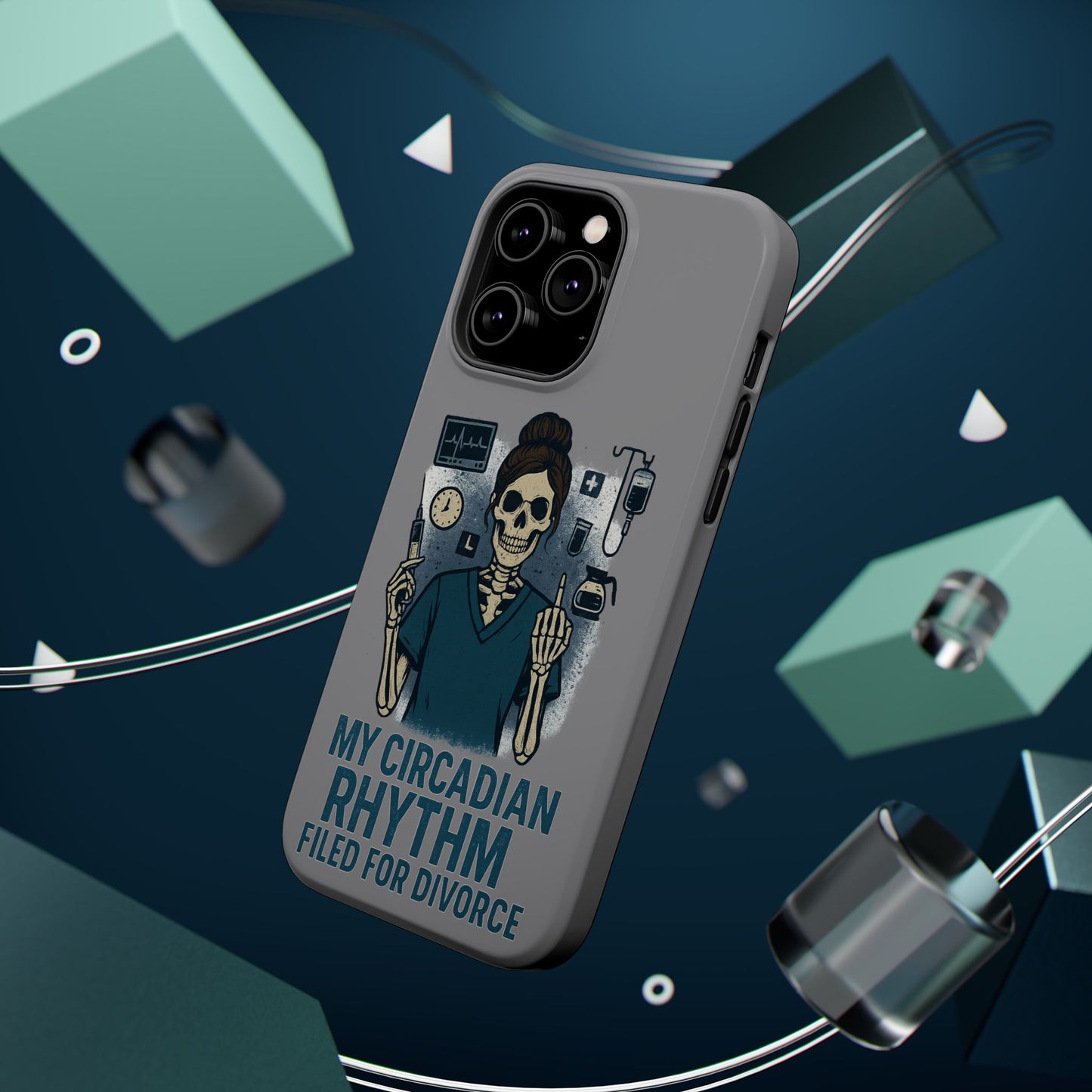 “My Circadian Rhythm Filed for Divorce” – Chaotic Nurse Phone Case