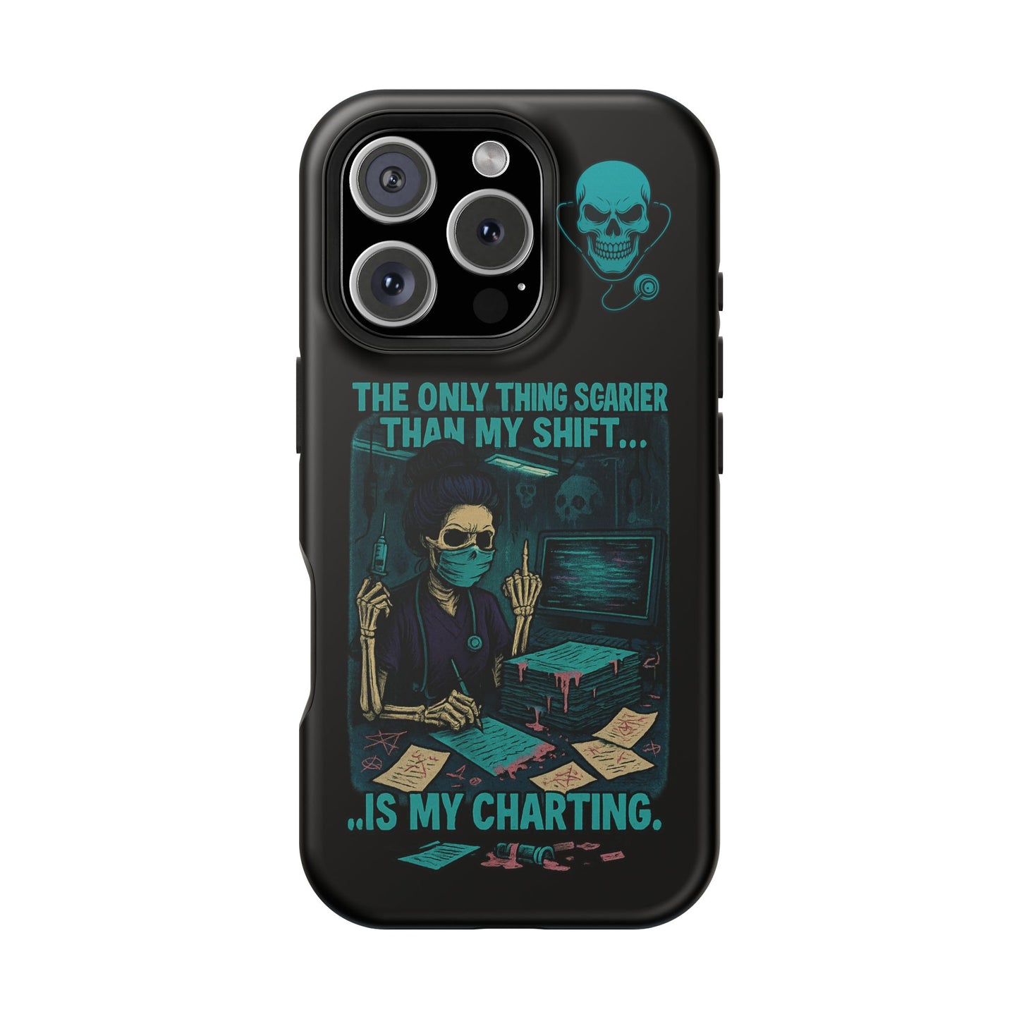 Healthcare Scary Shift Phone Case, Nurse Gift, Medical Humor Case, Halloween Phone accessory, Magnetic Tough Cases