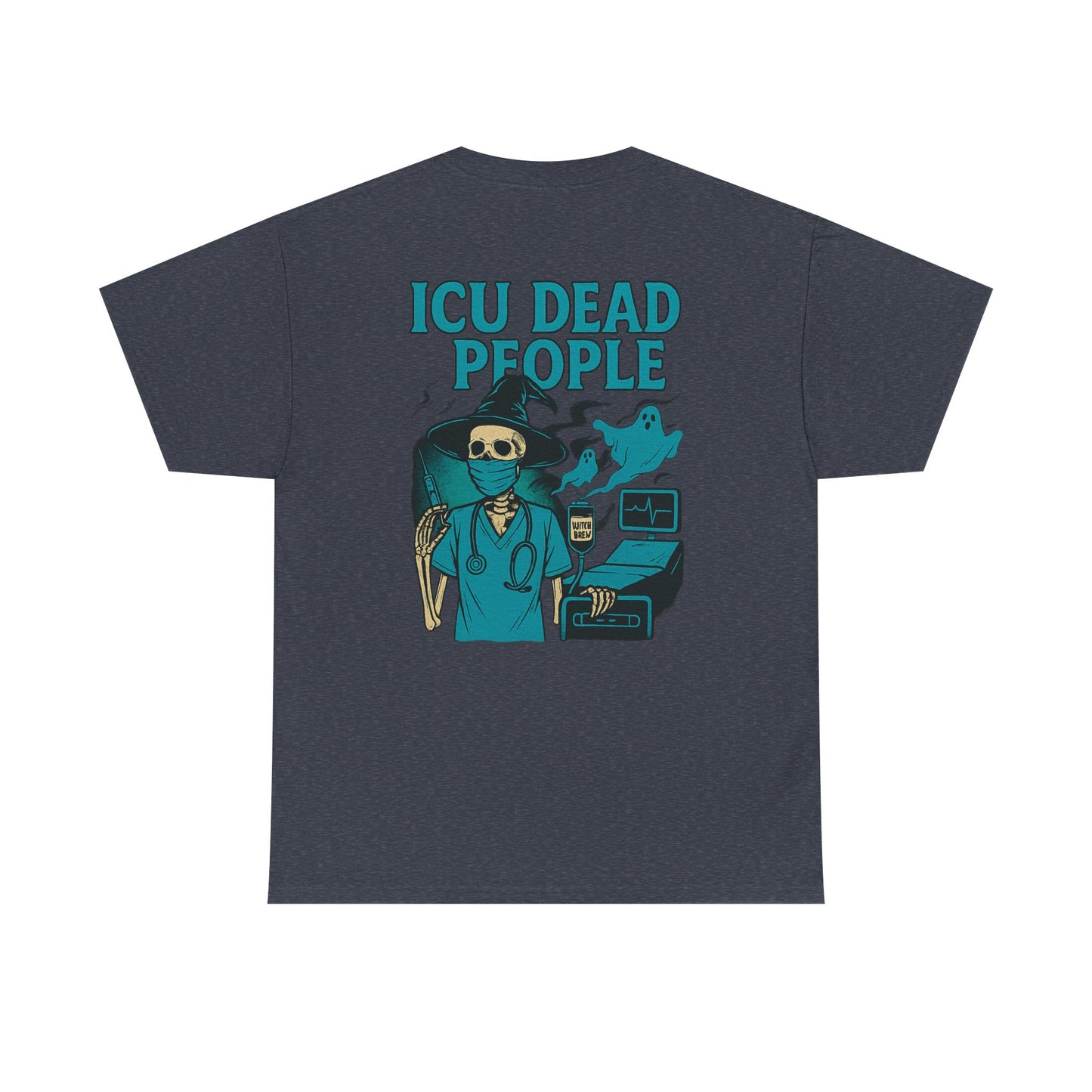 Humorous ICU Nurse Tee, Funny Medical Shirt, Unisex Heavy Cotton T-Shirt, Gift for Healthcare Workers, Halloween Medical Humor Tee