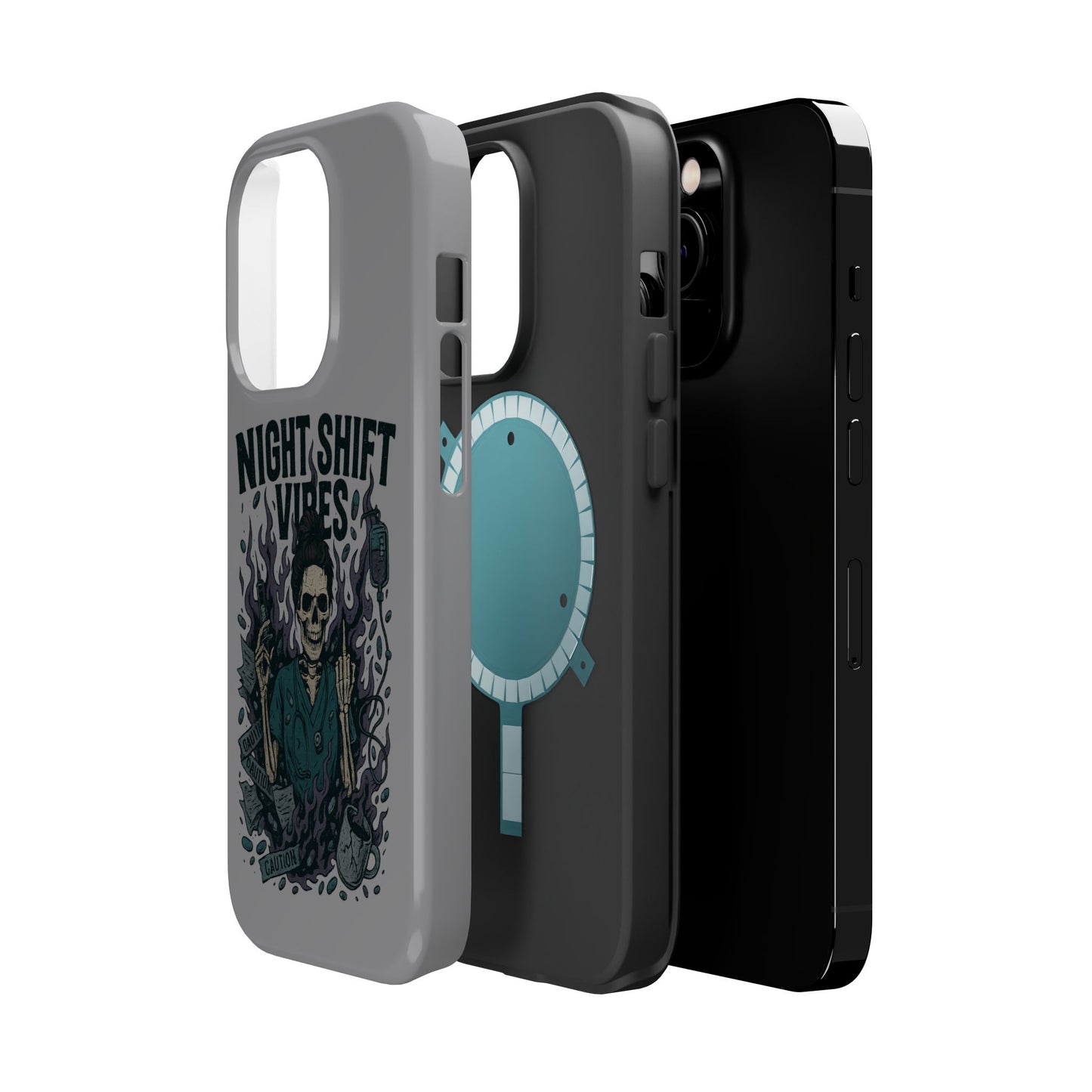 “Night Shift Vibes” – Bright & Chaotic Nurse Phone Case