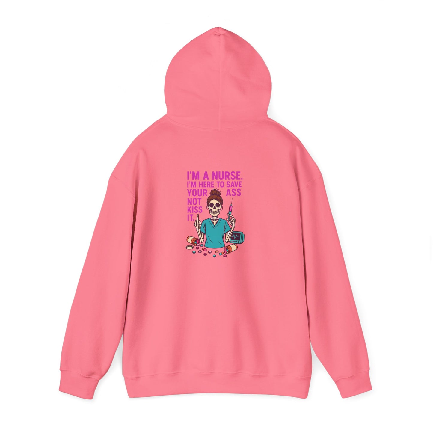 Funny Skeleton Hoodie for Nurses, Unisex Sweatshirt, Nurse Appreciation Gift, Halloween Costume, Cozy Autumn Wear
