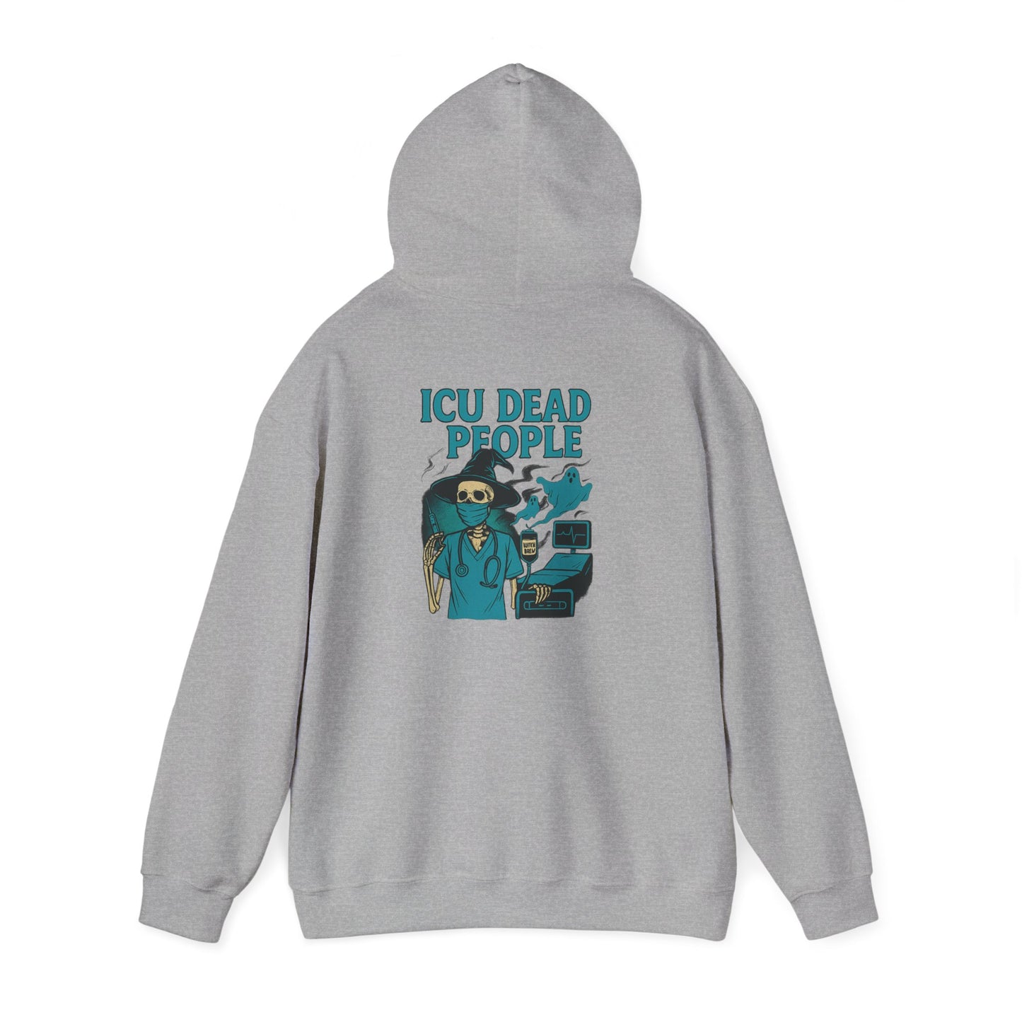 Funny ICU Dead People Hoodie, Healthcare Humor Sweatshirt, Gifts for Medical Workers, Nurse Appreciation, Casual Wear