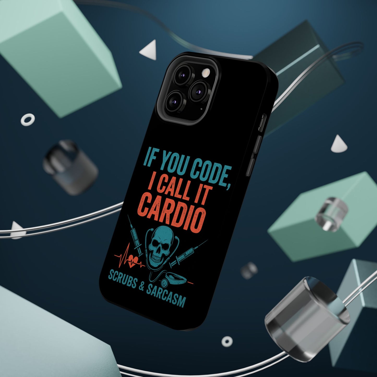 Magnetic Phone Cases for Nurses, Funny Code Humor, Cute Sarcastic Gifts, Tech Accessories, Medical Profession, Unique Design