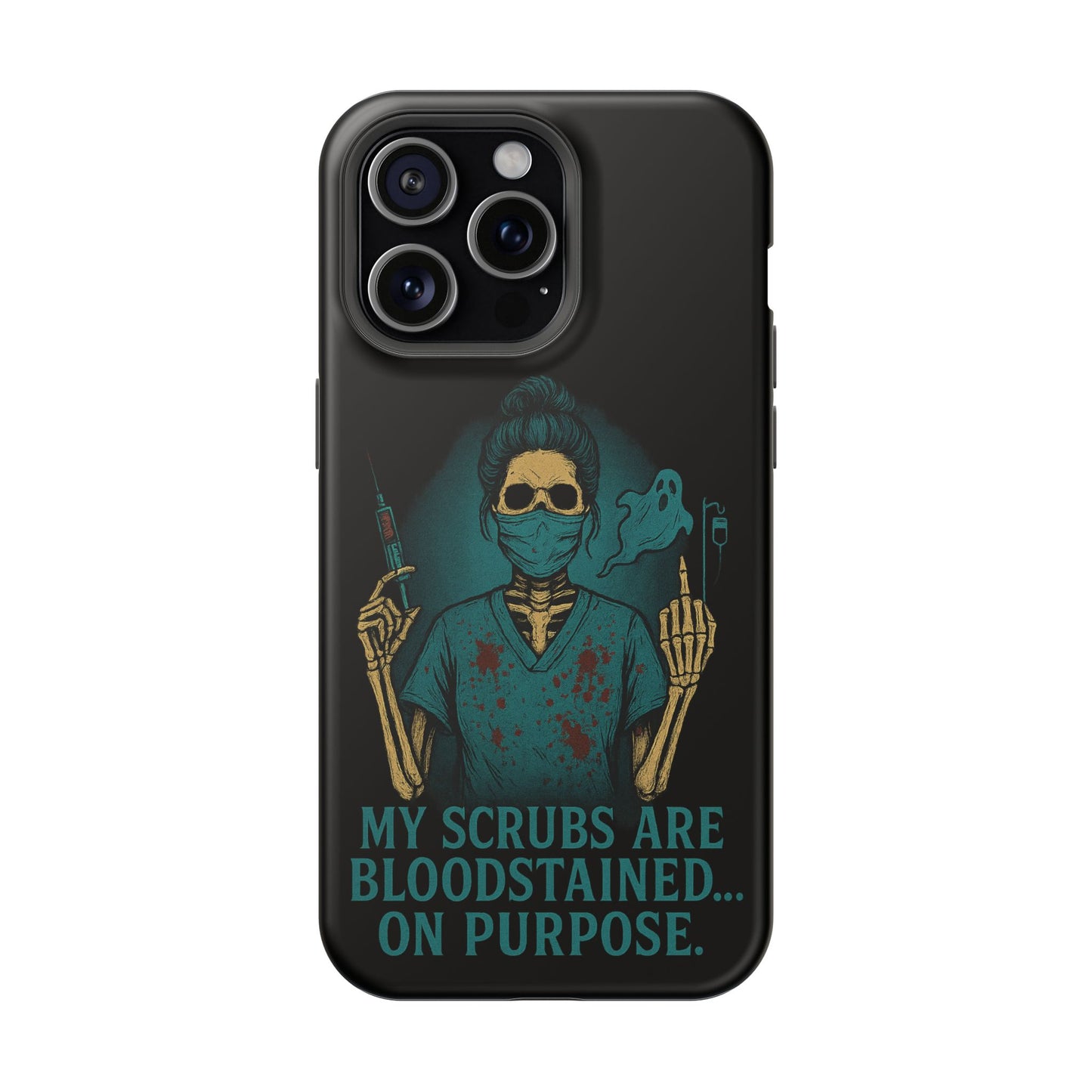 Gothic Nurse Phone Case – My Scrubs Are Bloodstained, Halloween Gift, Medical Humor, Nurse Appreciation, Skull Design, Stylish Tech [...]