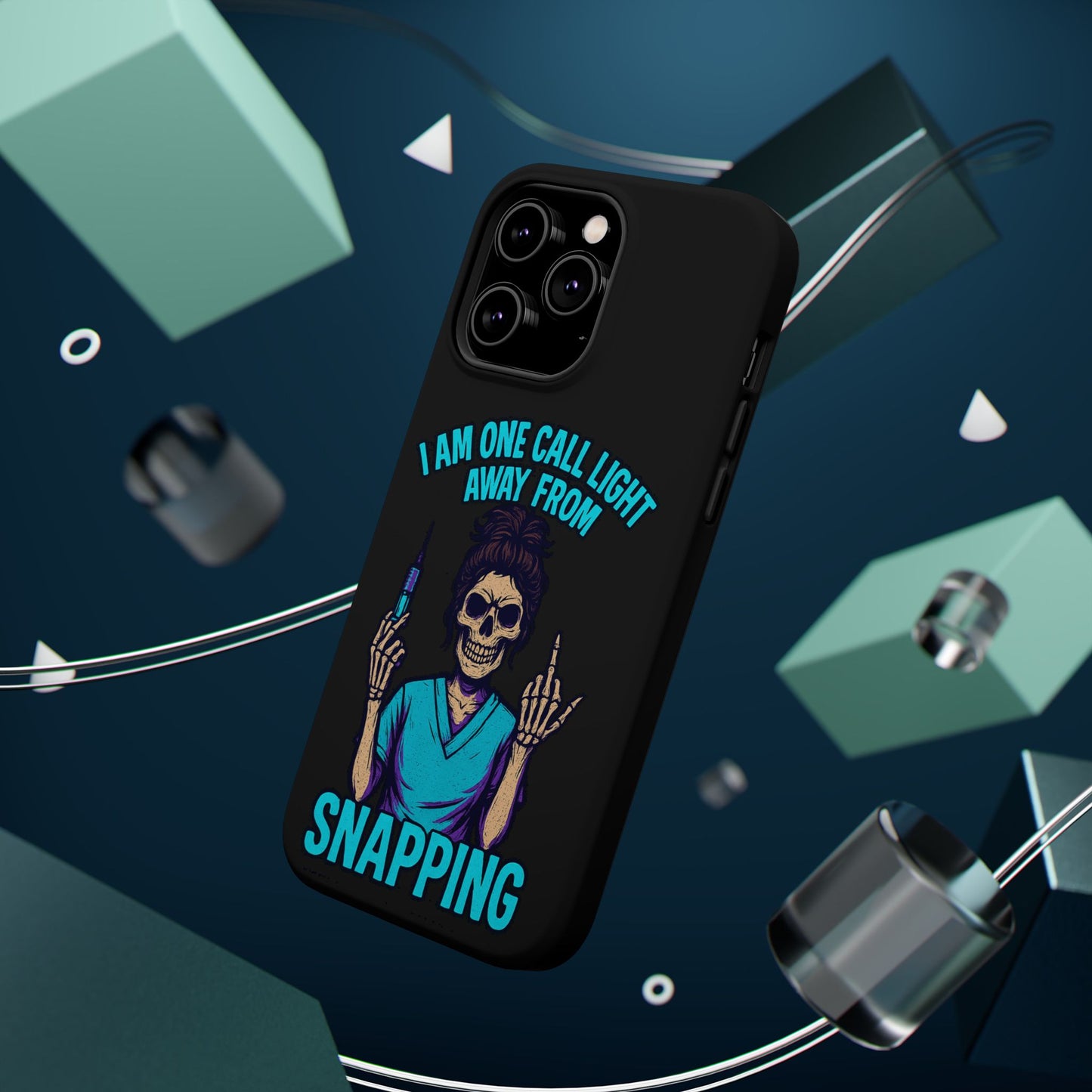 Mobile Phone Case, Funny Phone Cover, Gift for Nurses, Halloween Accessory, Skull Design